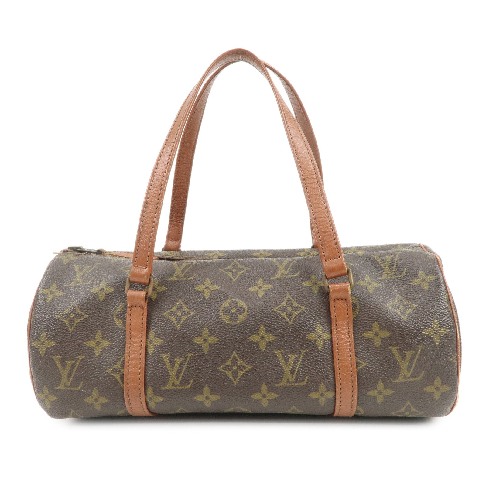 Louis Vuitton Monogram Papillon 30 Hand Bag Brown Old Style M51365