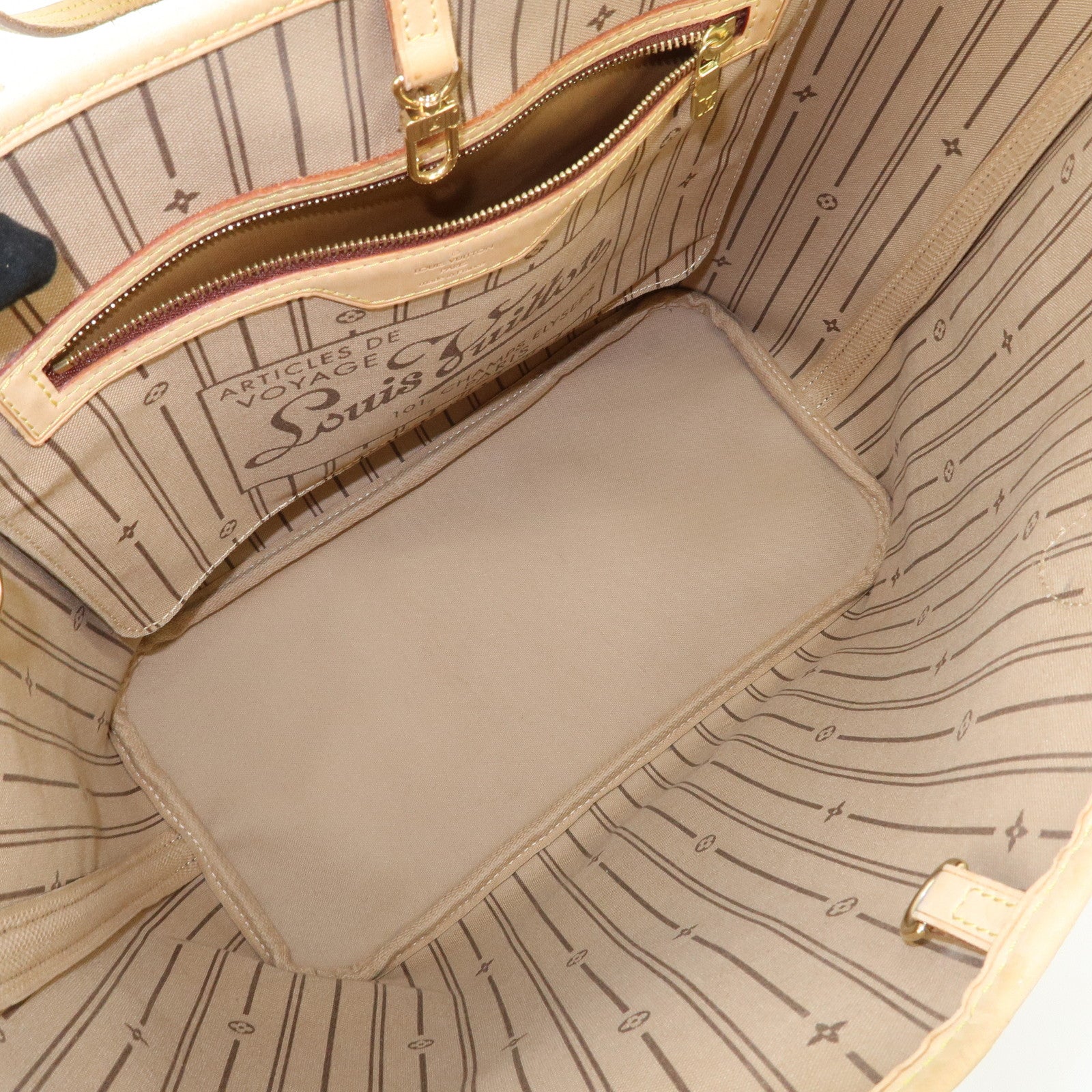 Louis Vuitton Monogram Neverfull MM Tote Bag Brown M40156