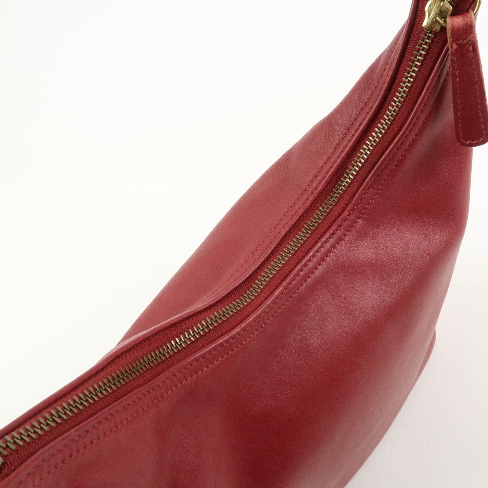 COACH Leather Shoulder Bag Hand Bag Red