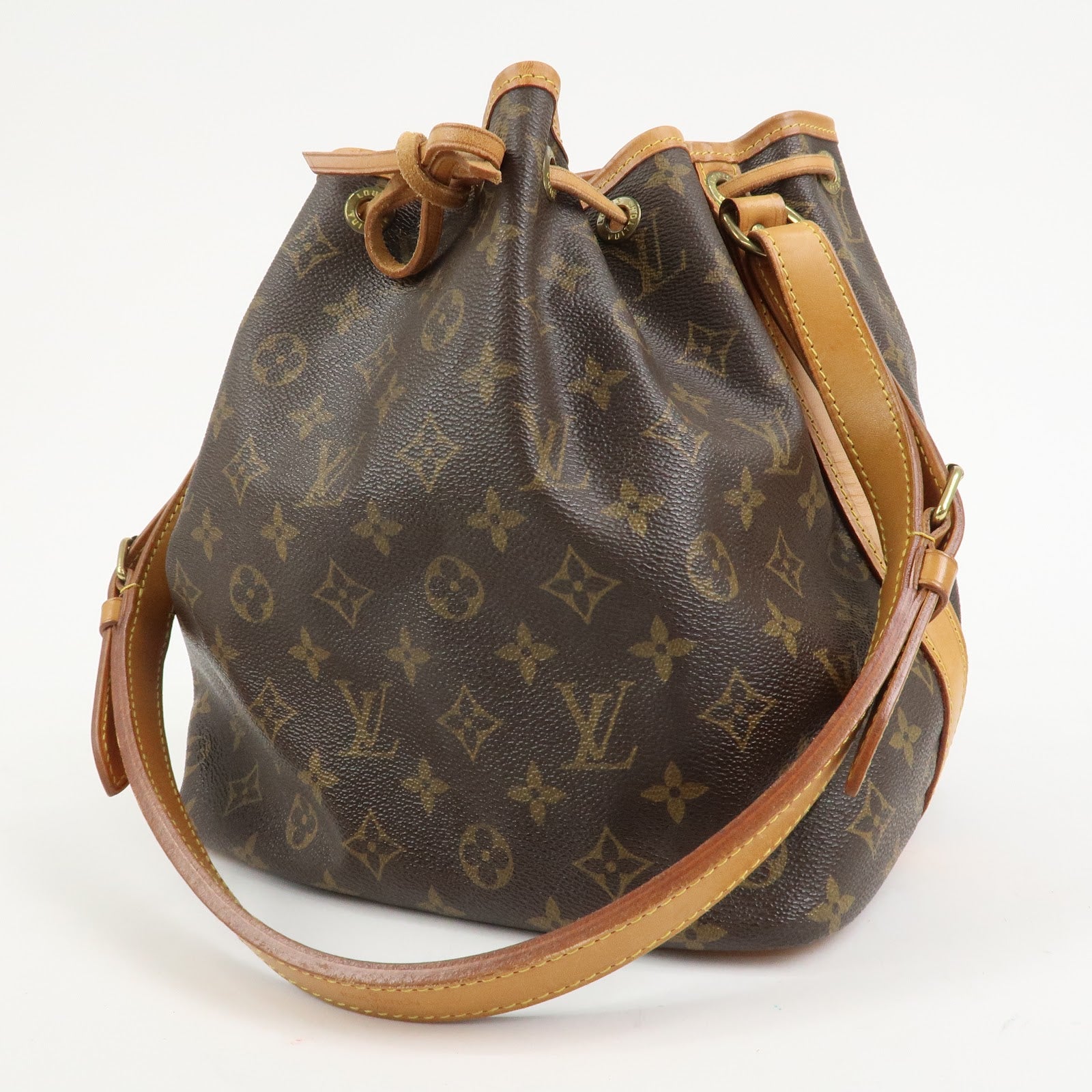 Louis Vuitton Monogram Petit Noe Shoulder Bag Brown M42226