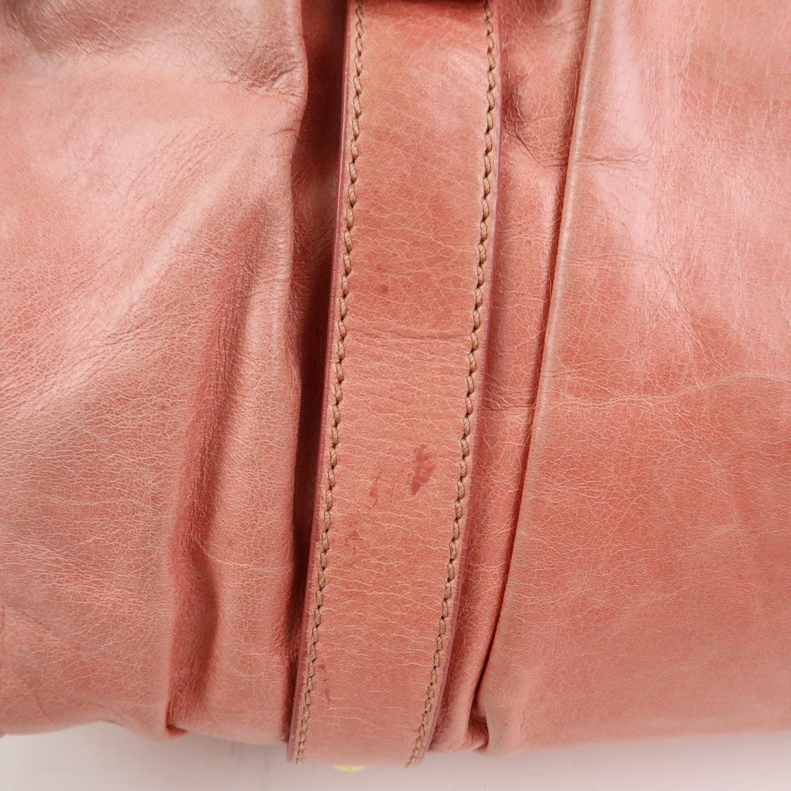 MIU MIU Logo Leather 2Way Bag Shoulder Bag Hand Bag Pink RT0383