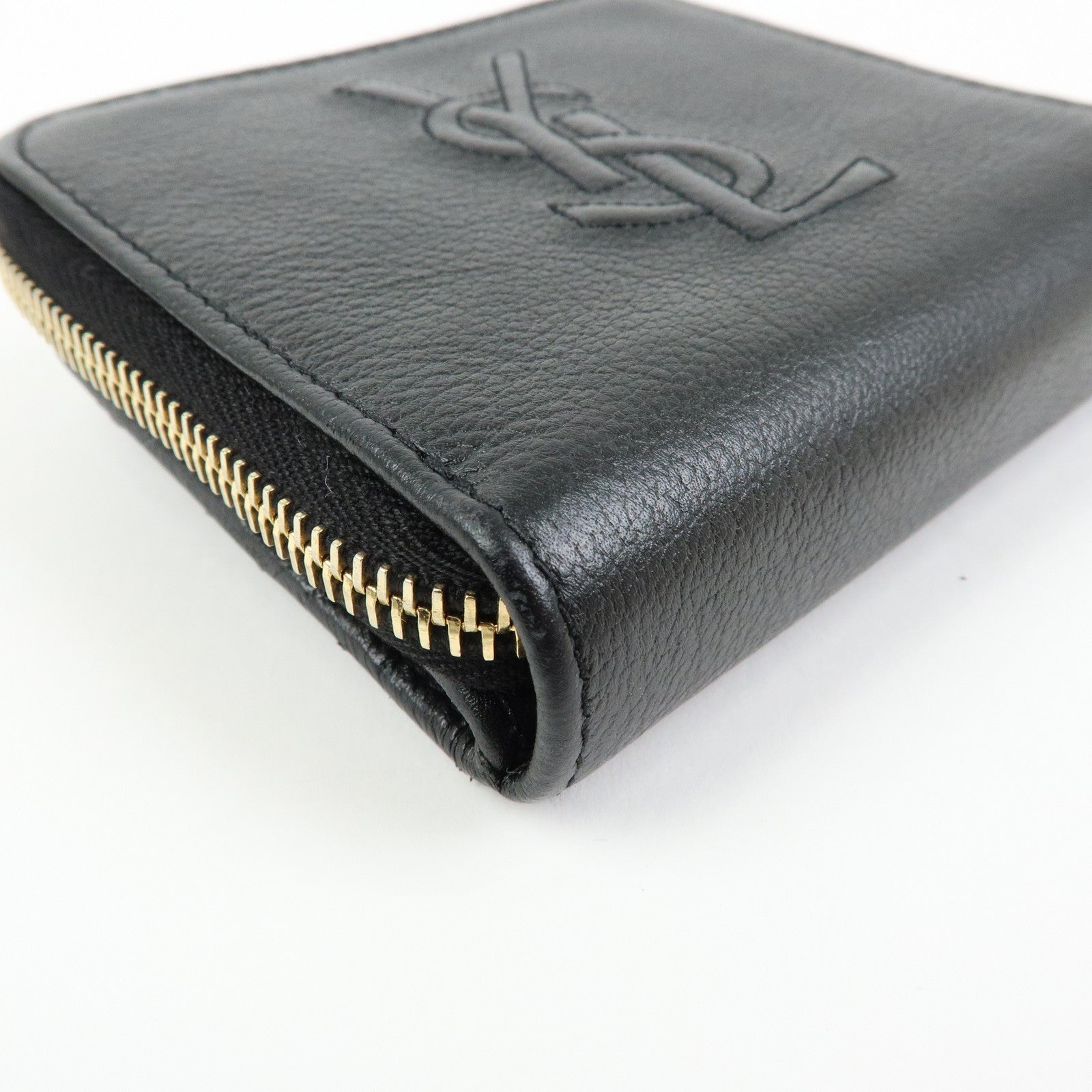 SAINT LAURENT PARIS Casandra Calf Leather Compact Wallet 568985