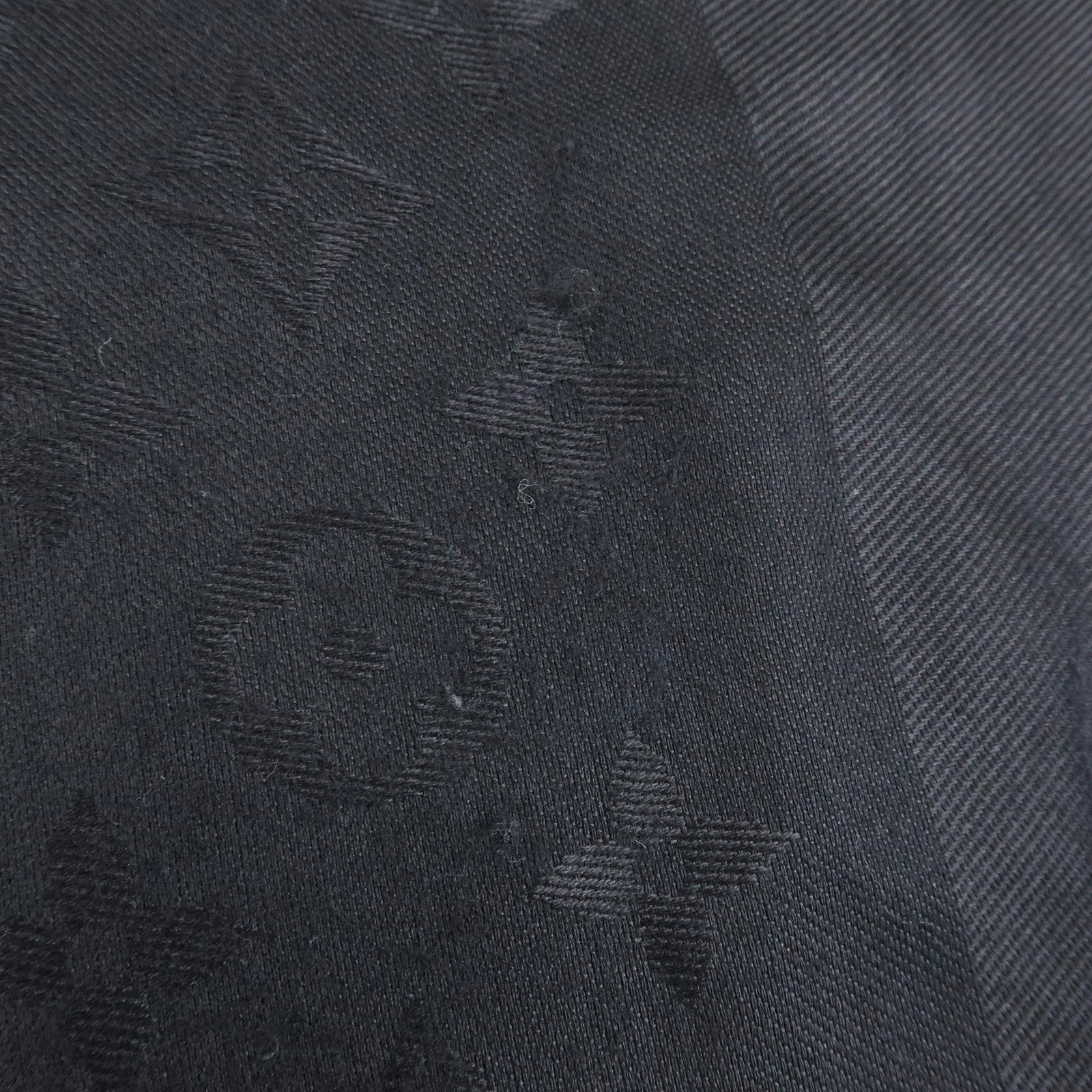 Louis Vuitton Monogram Silk Wool Shawl Scarf Black