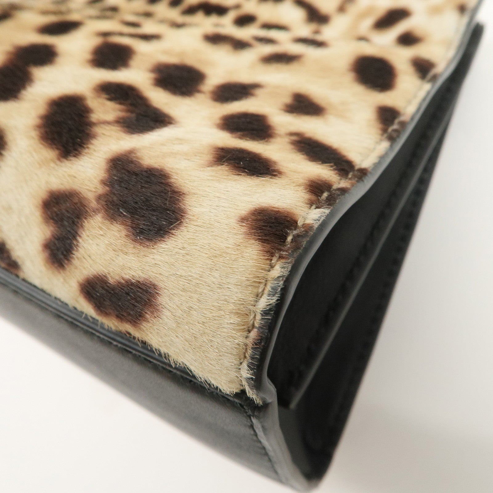 GUCCI Nimfair Bamboo Sherry Unborn Calf Leather 2Way Bag 470271 Used