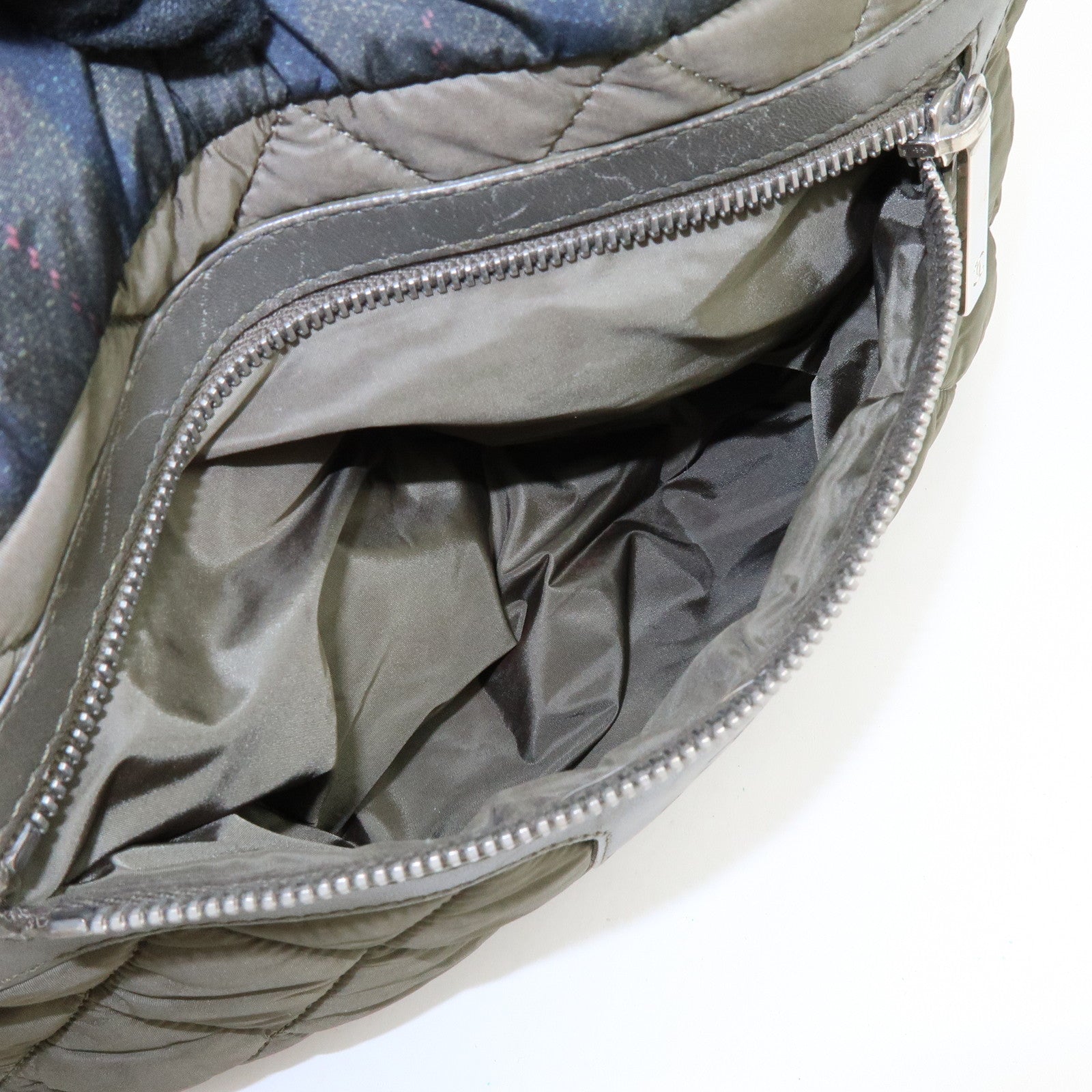 CHANEL COCO Cocoon PM Nylon Tote Bag Dark Green Plaid A48610