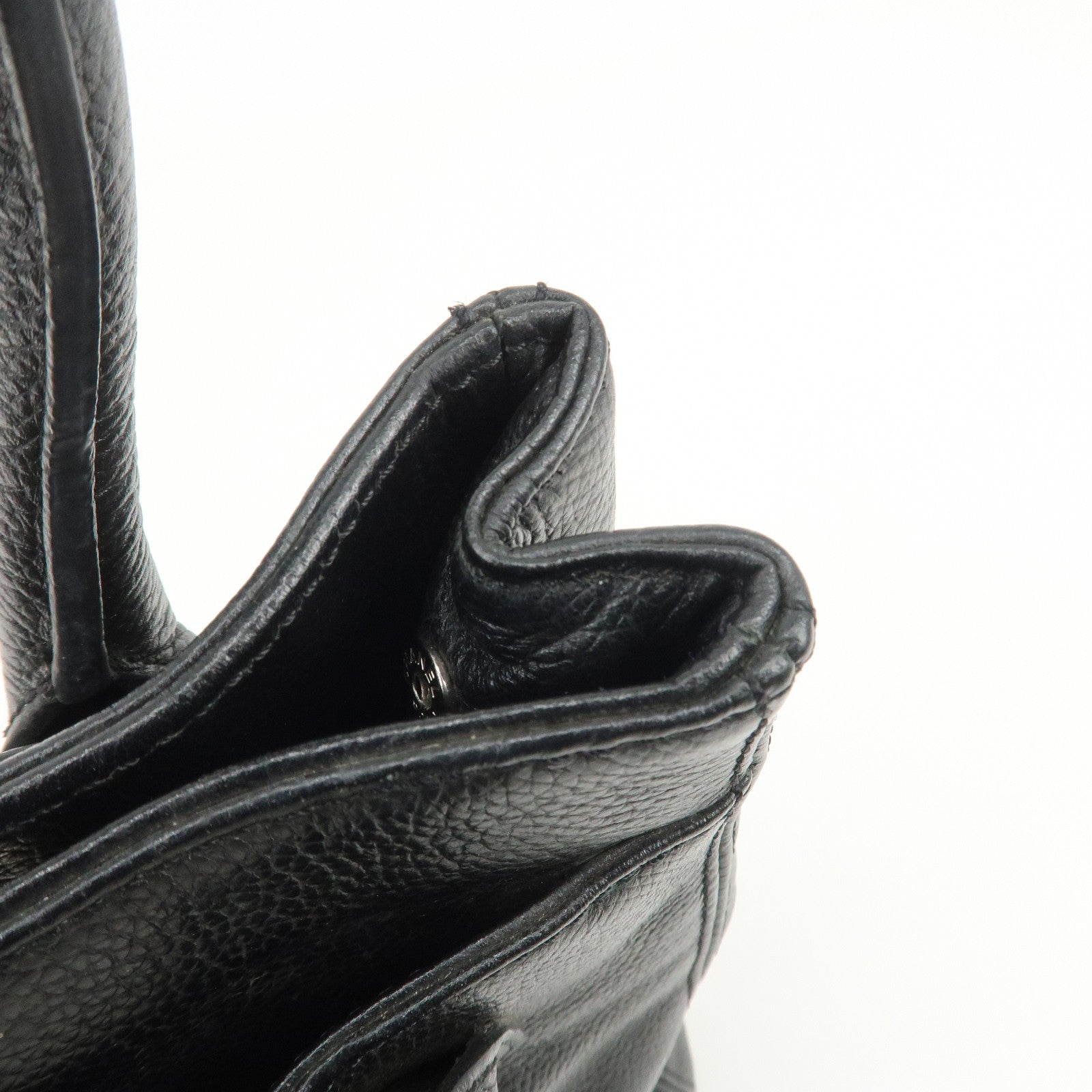 CHANEL 2.55 Caviarskin Executive Tote Bag Hand Bag Black