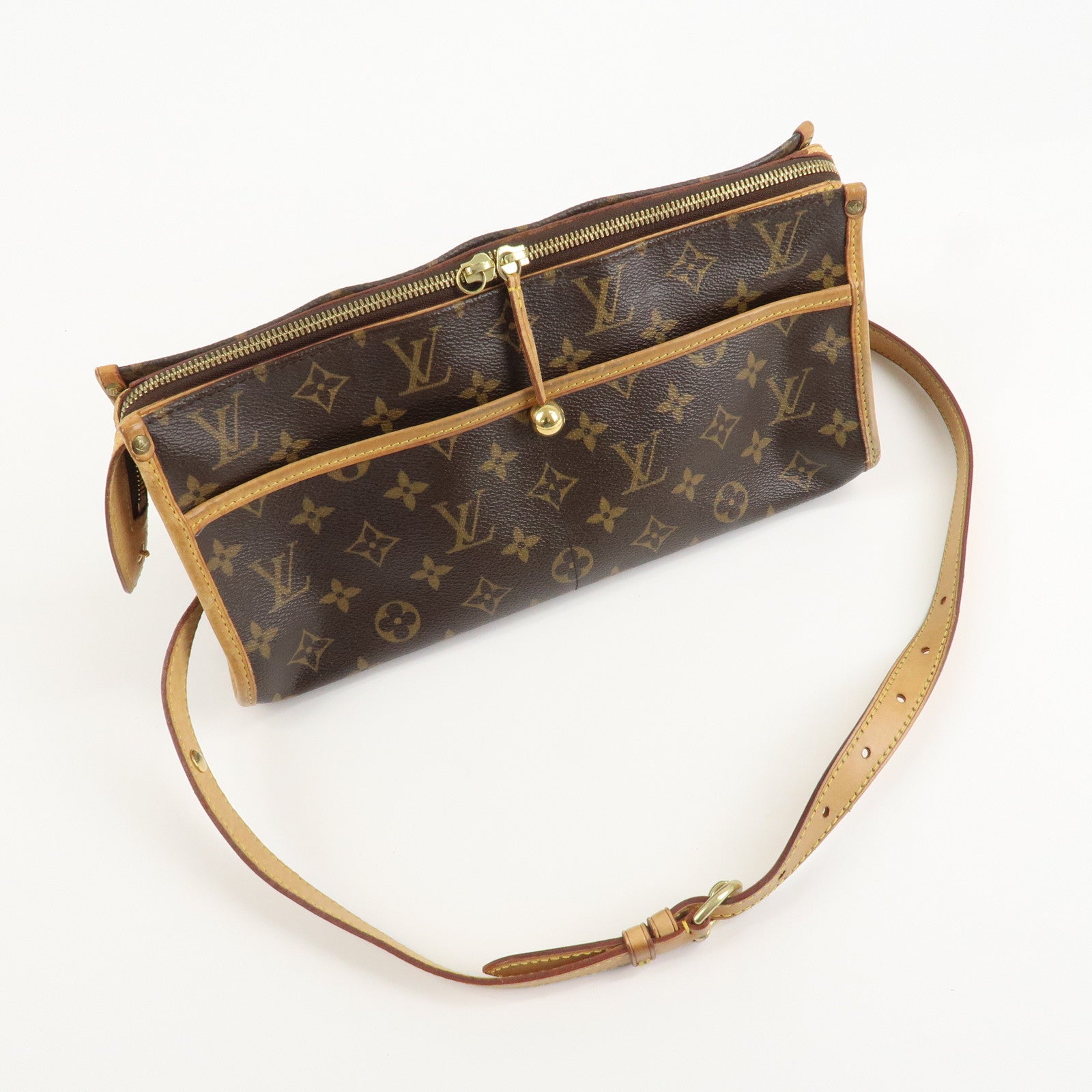 Louis Vuitton Monogram Popincourt Long Shoulder Bag Brown M40008 Used