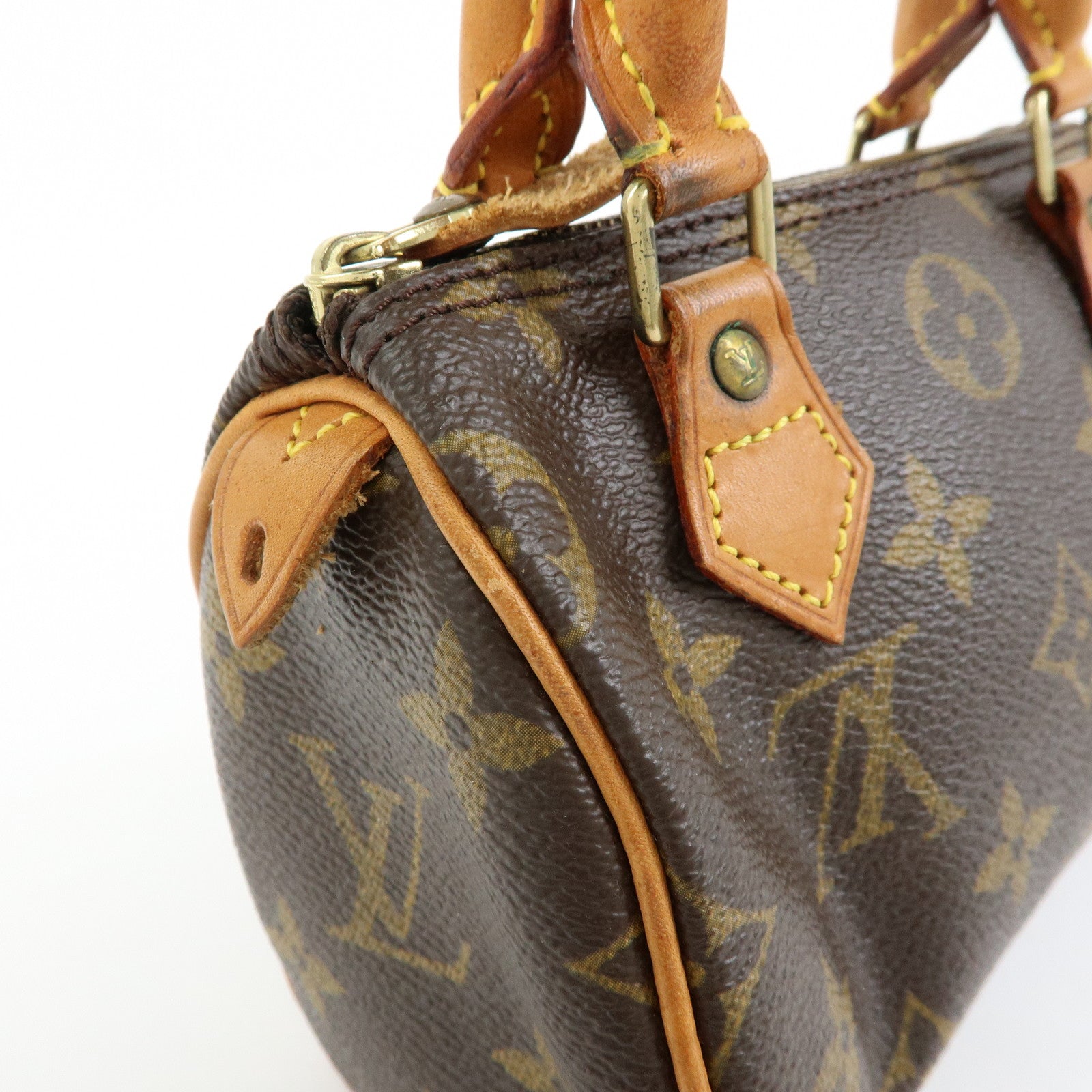 Louis Vuitton Monogram Mini Speedy Hand Shoulder Bag Brown M41534