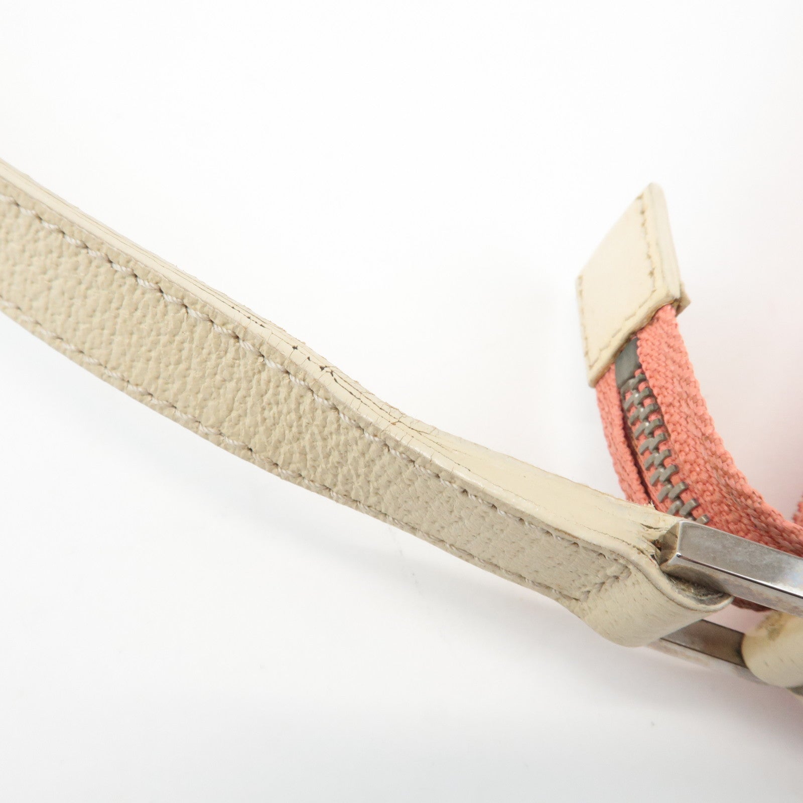 BVLGARI Logo Mania Leather Canvas Shoulder Bag Hand Bag Pink Used