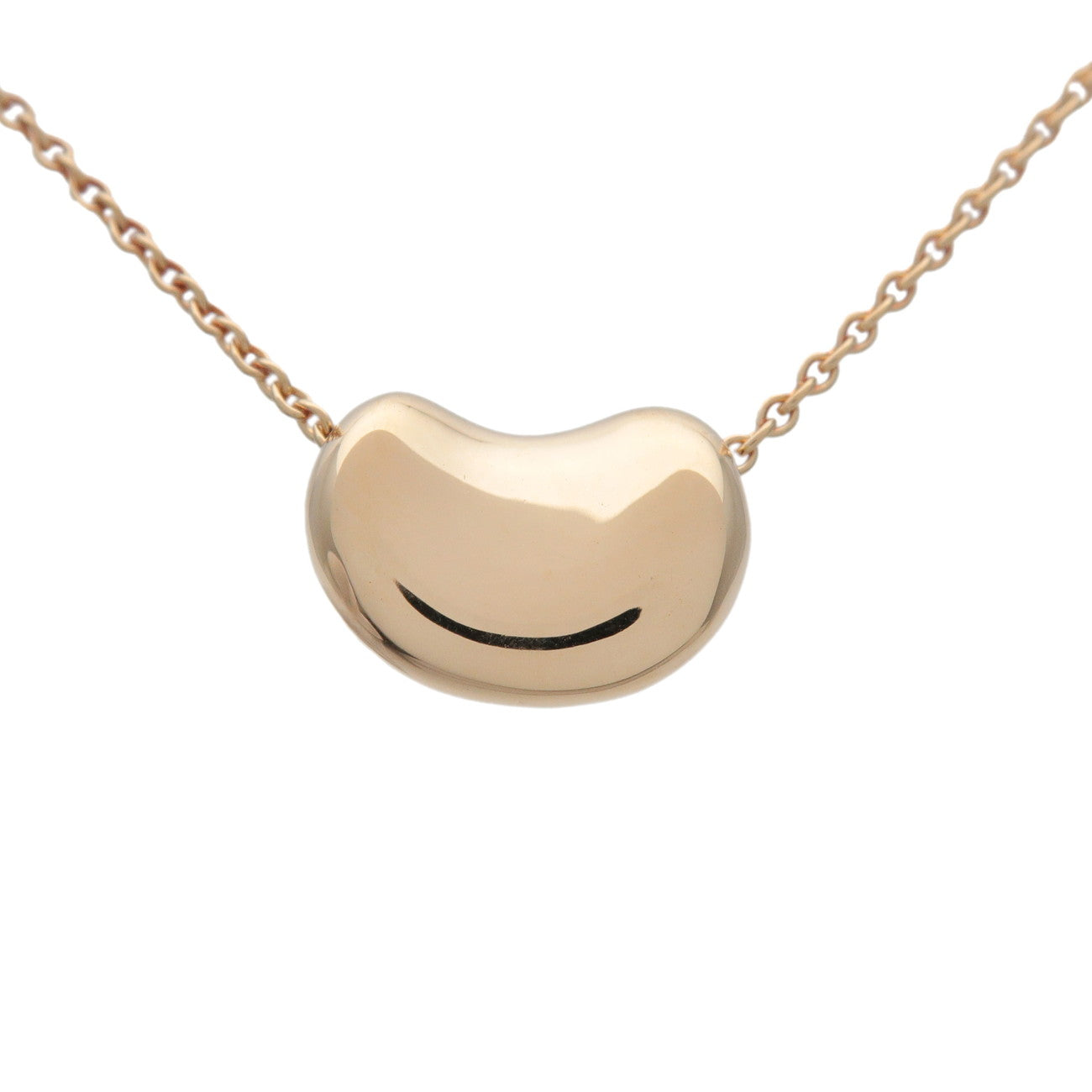 Tiffany & Co Bean Necklace Small K18 750YG Yellow Gold