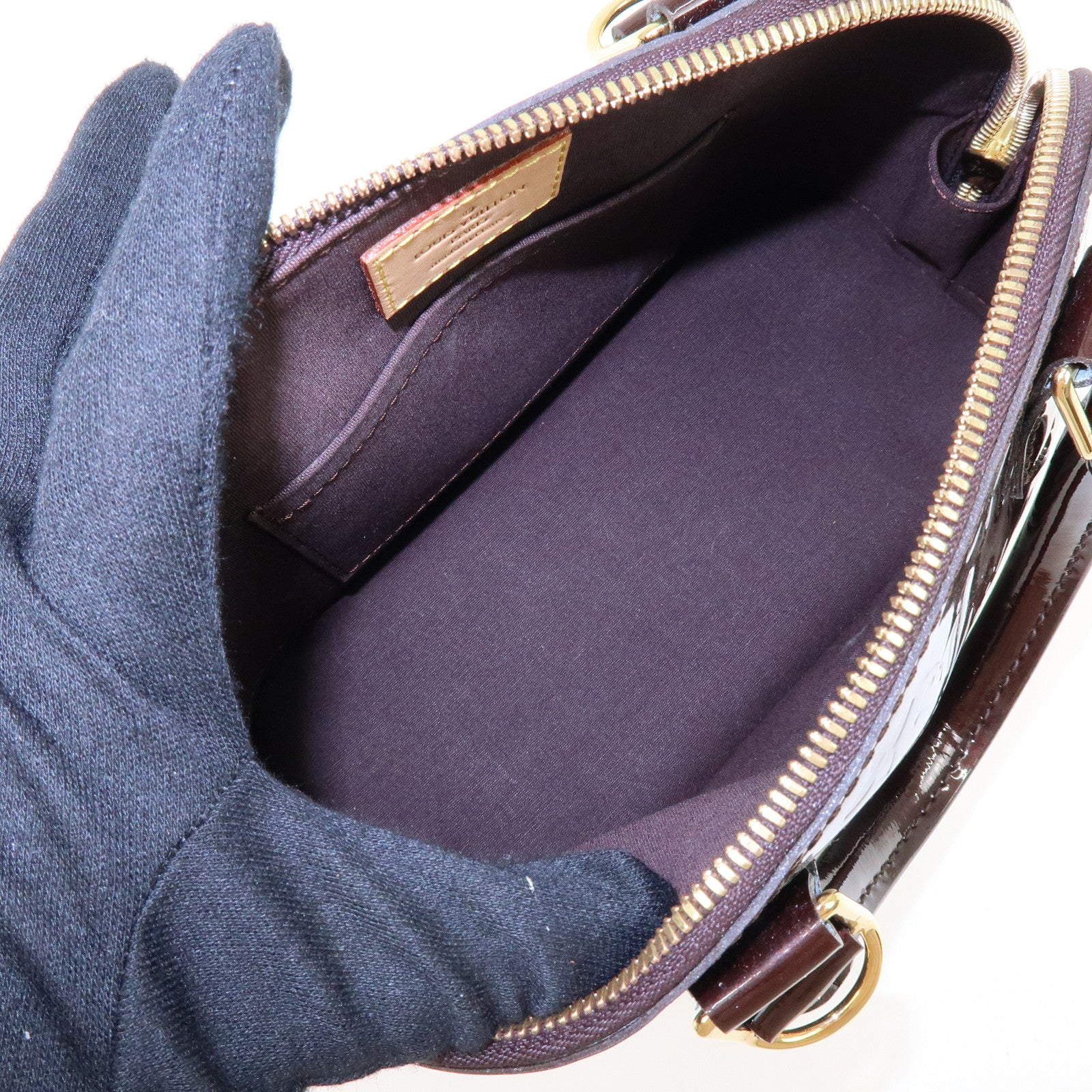 Louis Vuitton Monogram Vernis Alma BB 2Way Bag Amarante M91678