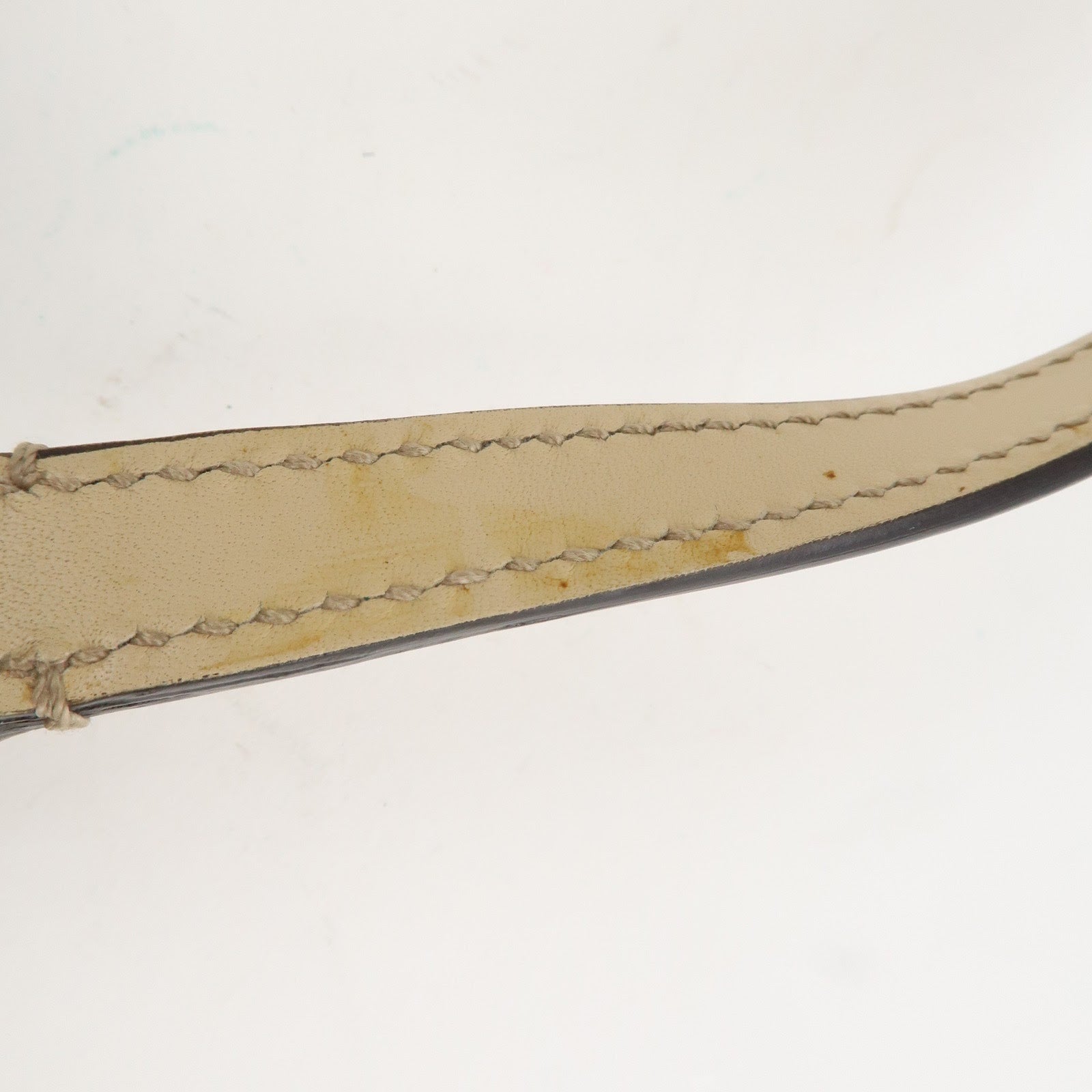 GUCCI Craft Unborn Calf Leather Tote Bag Zebra Pattern Beige 23793 Used