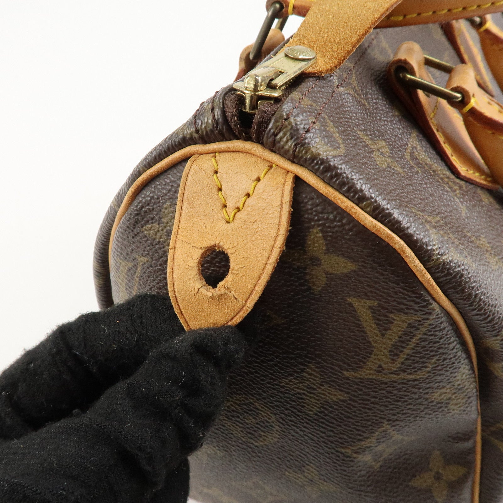 Louis Vuitton Monogram Speedy 25 Hand Bag Boston Bag M41528 Used
