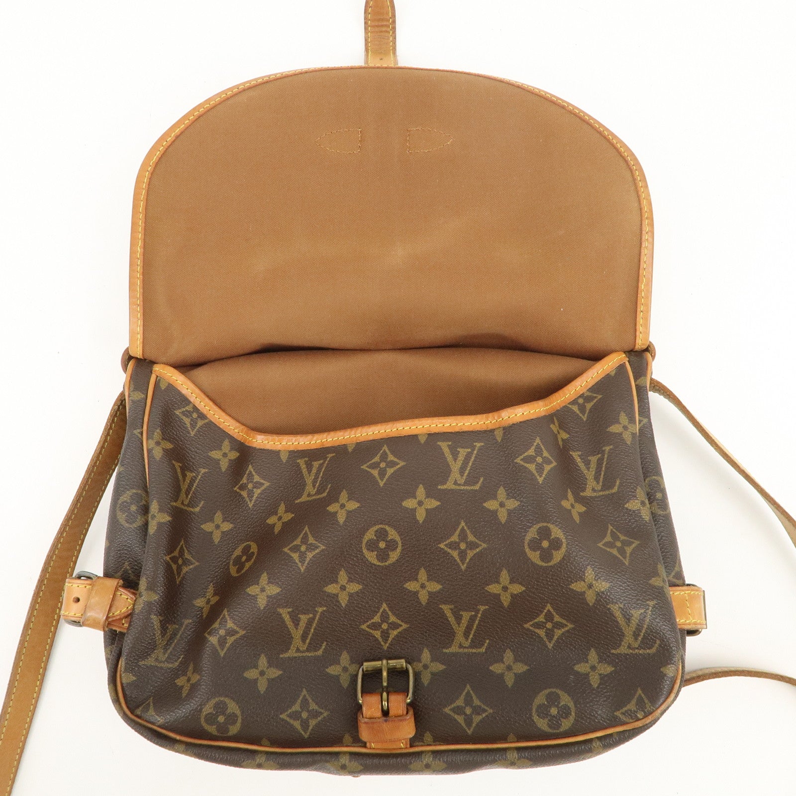 Louis Vuitton Monogram Saumur 30 Shoulder Bag Brown M42256