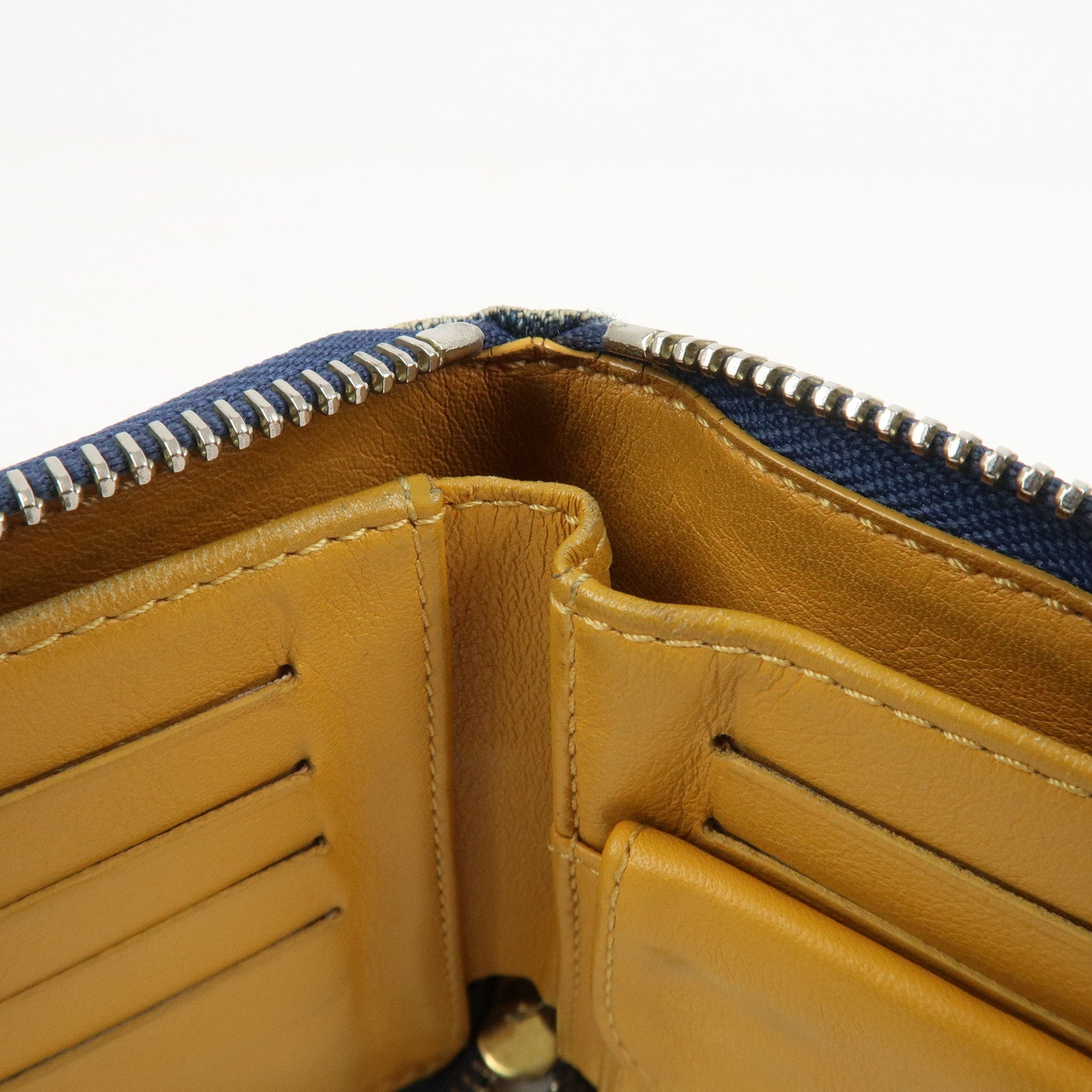 Louis Vuitton Monogram Denim Mini Zippy Wallet Blue M95342