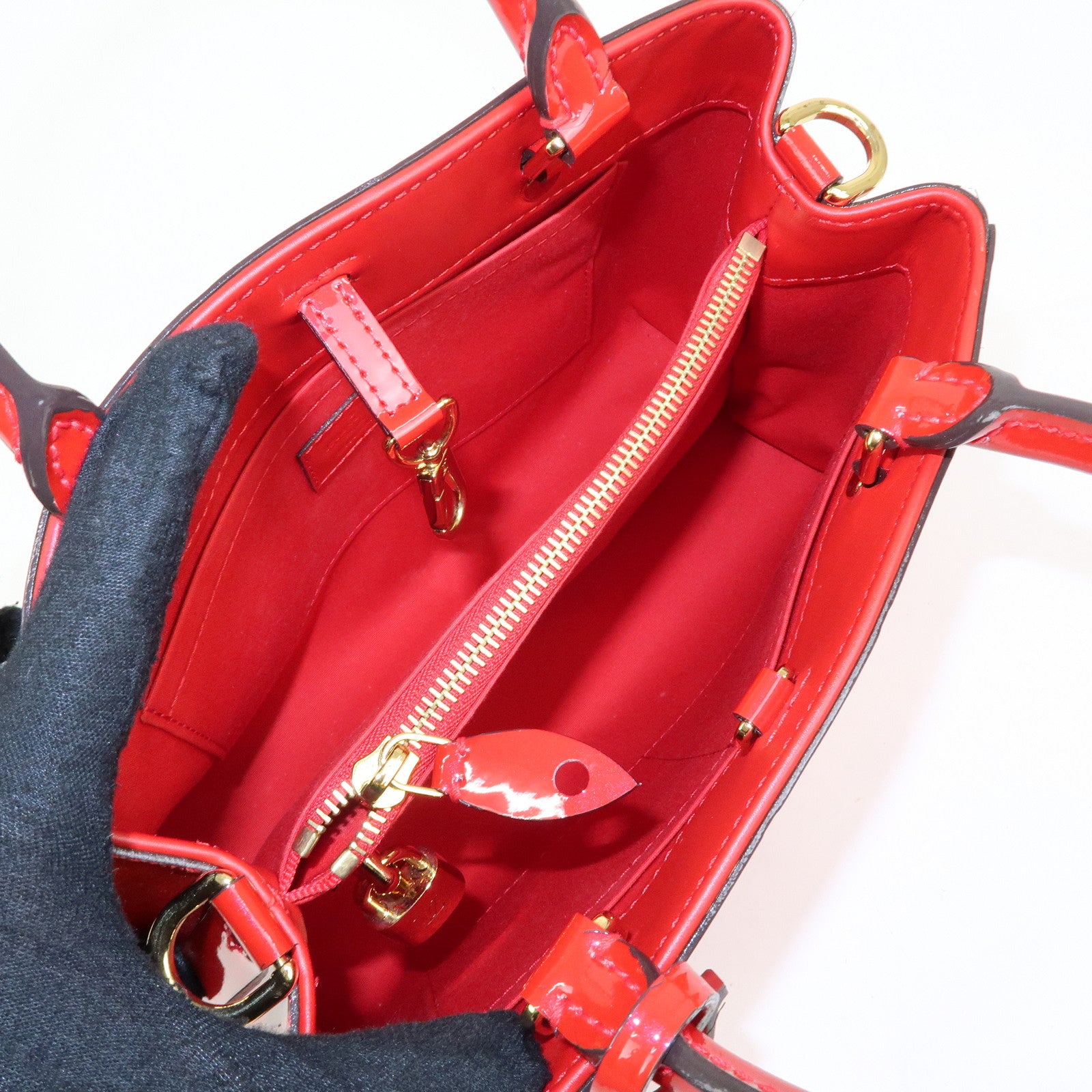Louis Vuitton Monogram Vernis Montaigne BB 2Way Bag Cerise M50170