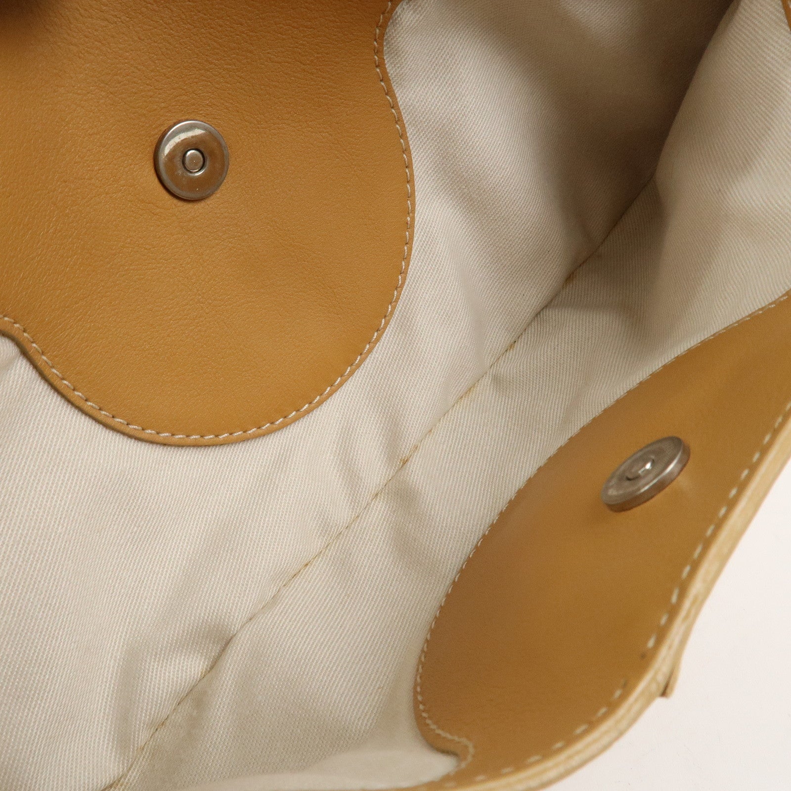 Ferragamo Gancini Leather Shoulder Bag Hand Bag Light Brown