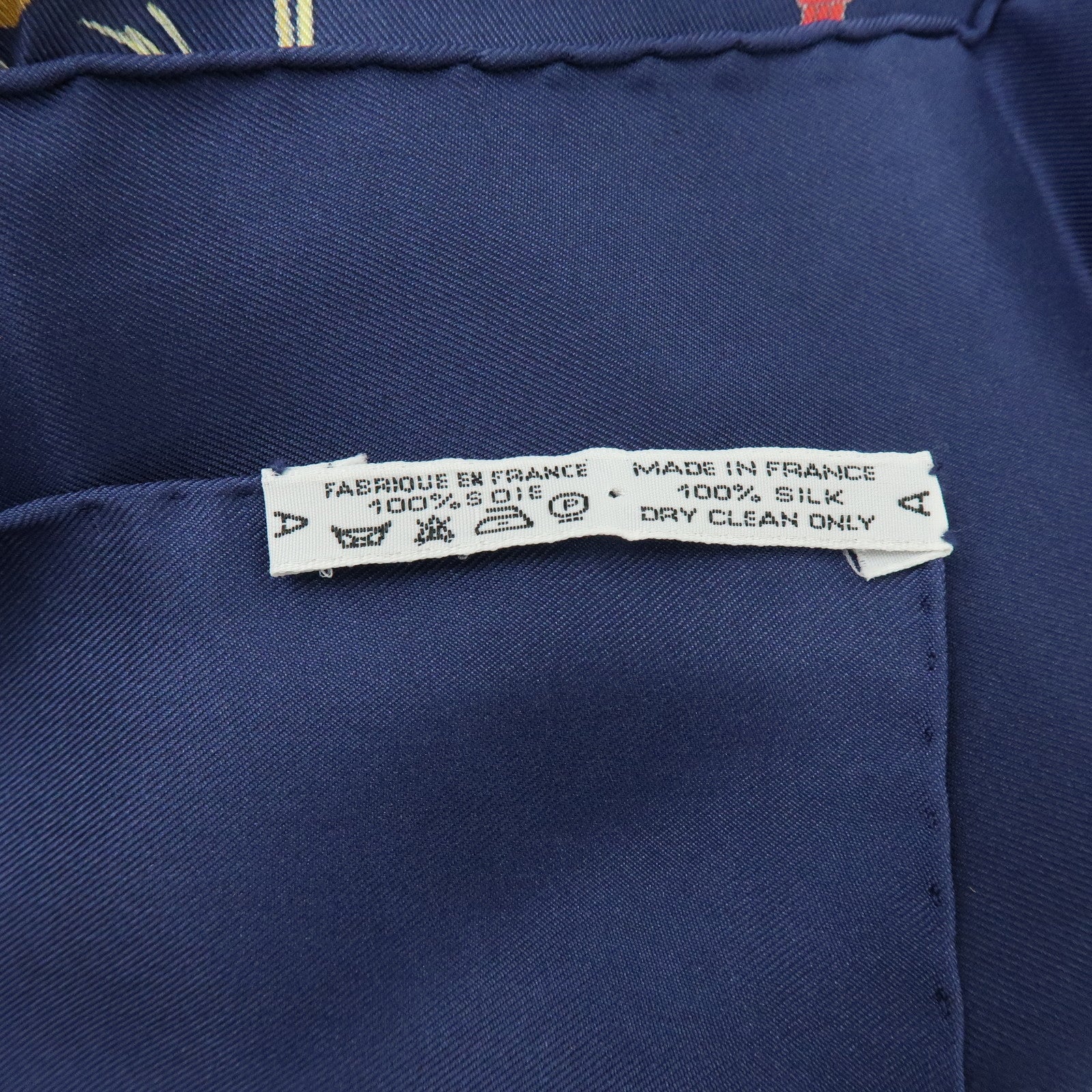 HERMES Carre 90 Silk 100% Scarf SPRINGS Dark Navy