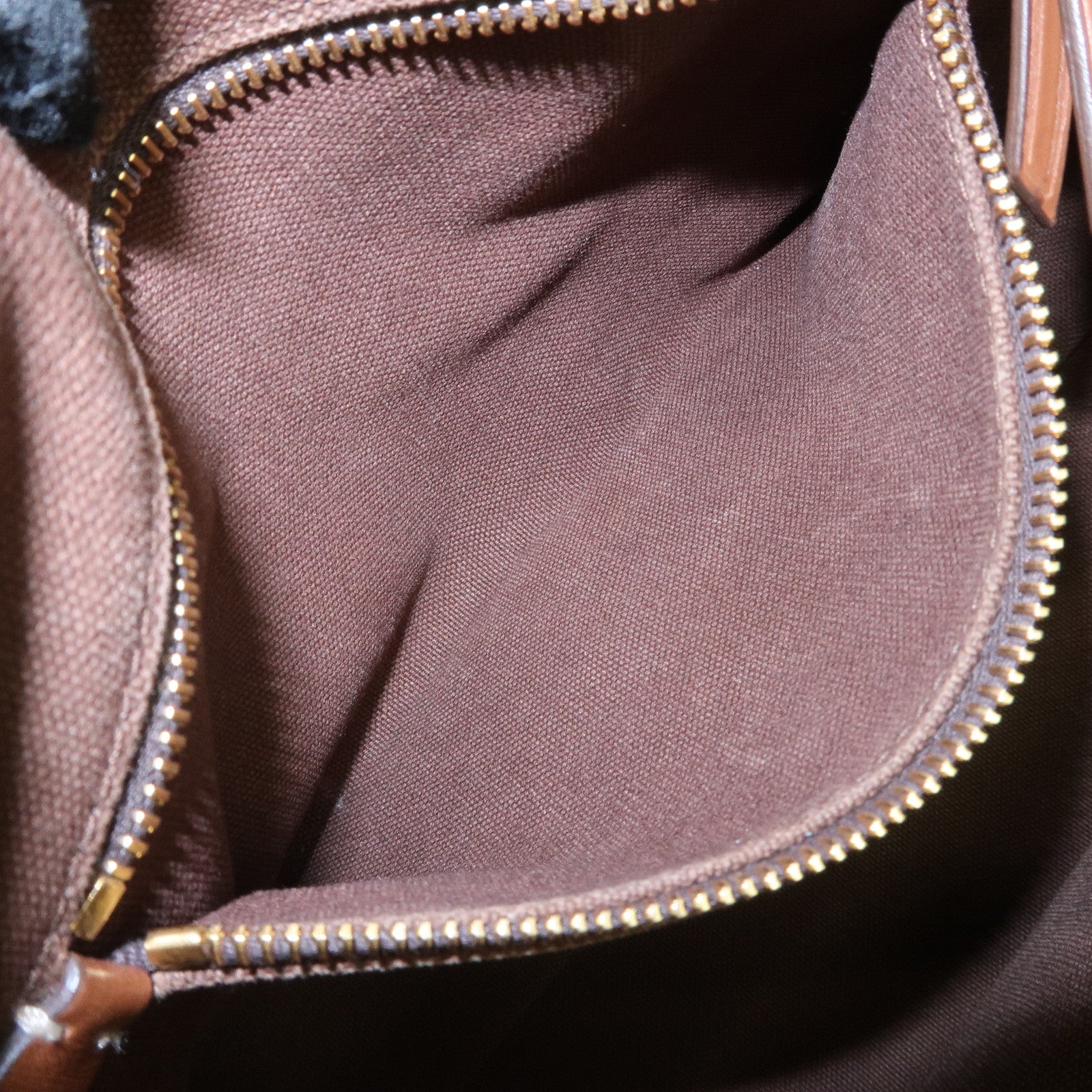 MIU MIU Leather Canvas 2Way Hand Bag Tote Bag Brown Pink 5BA085 Used