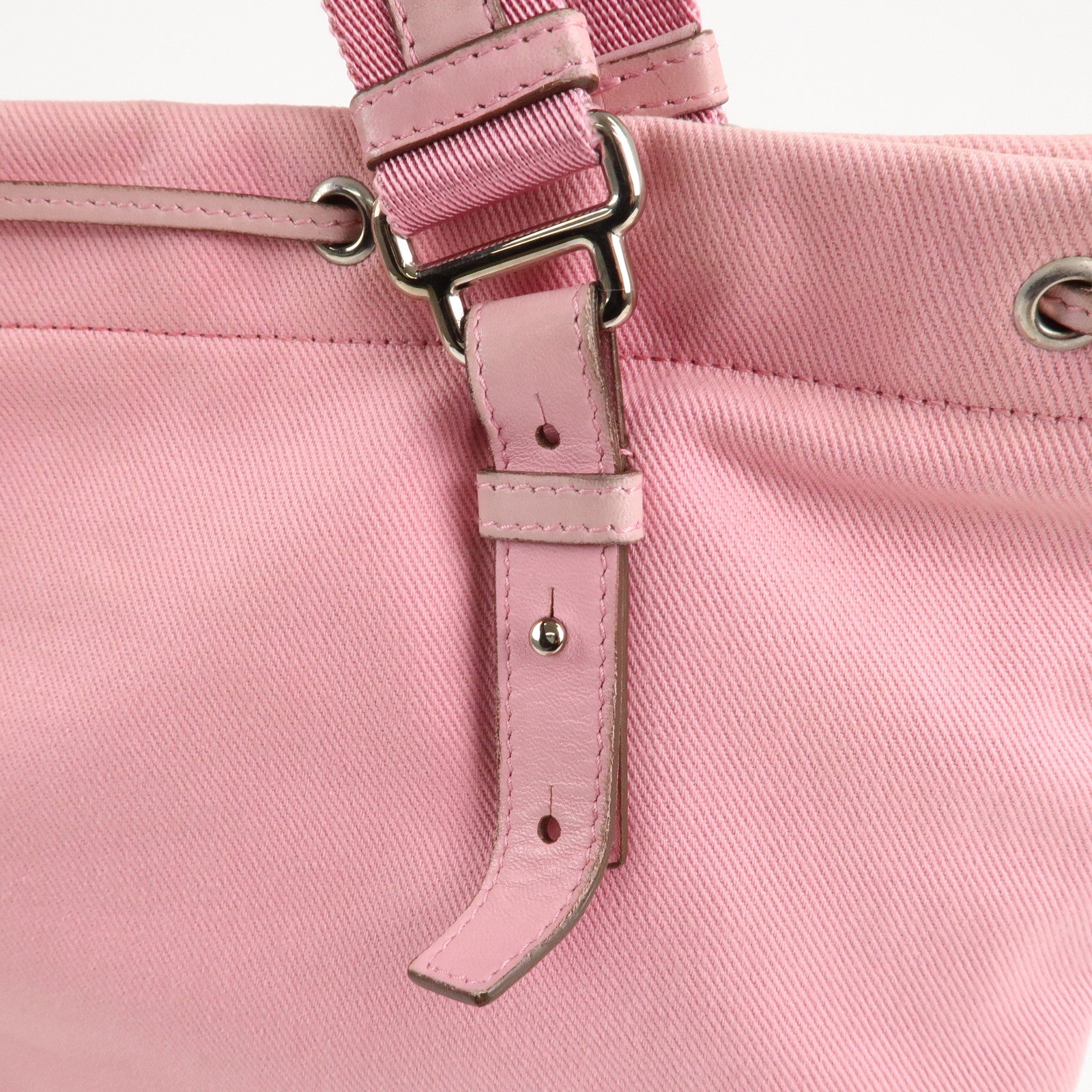Saint Laurent Canvas Leather Kahara Tote Bag Shoulder Bag 121631 Used