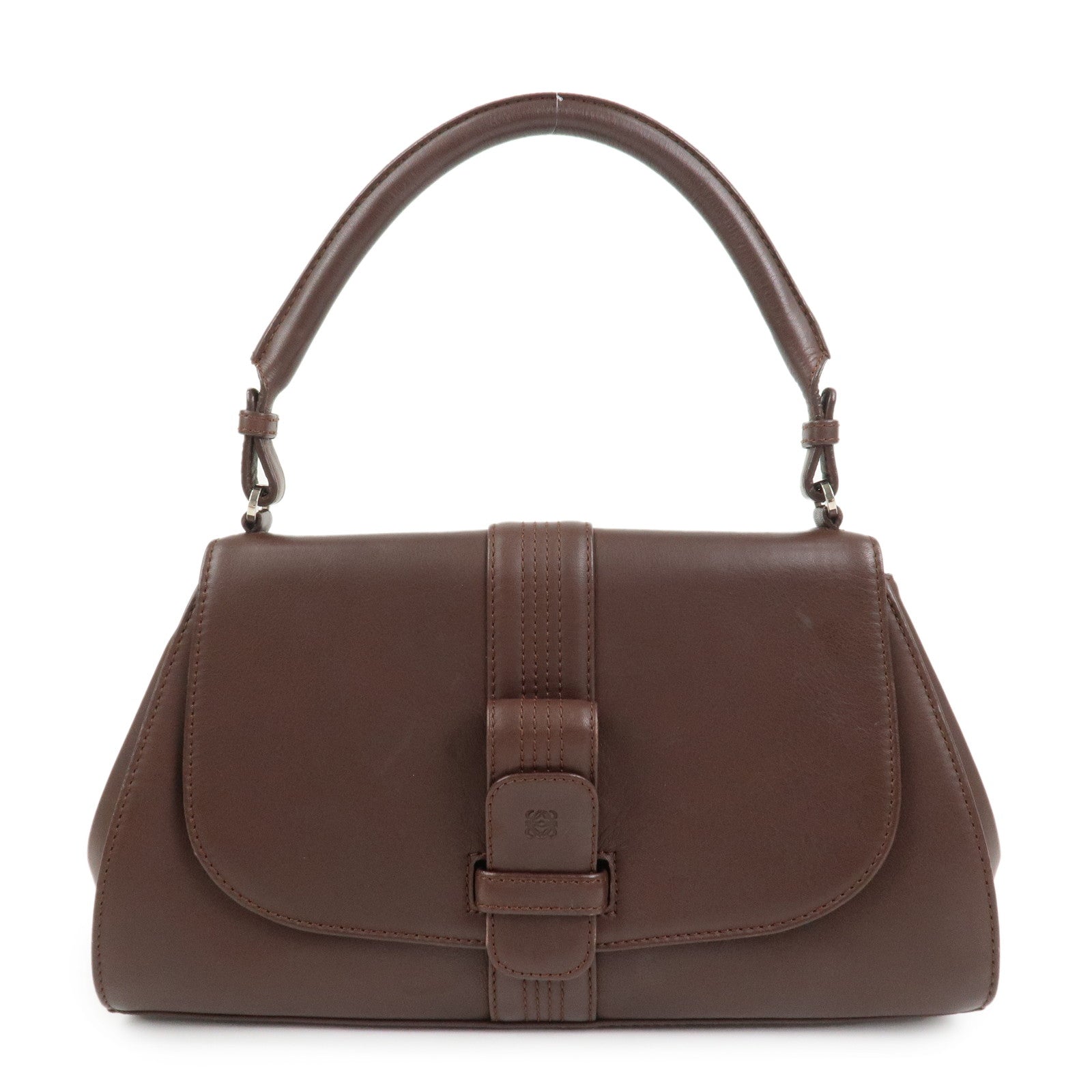 LOEWE Anagram Leather Hand Bag Shoulder Bag Brown