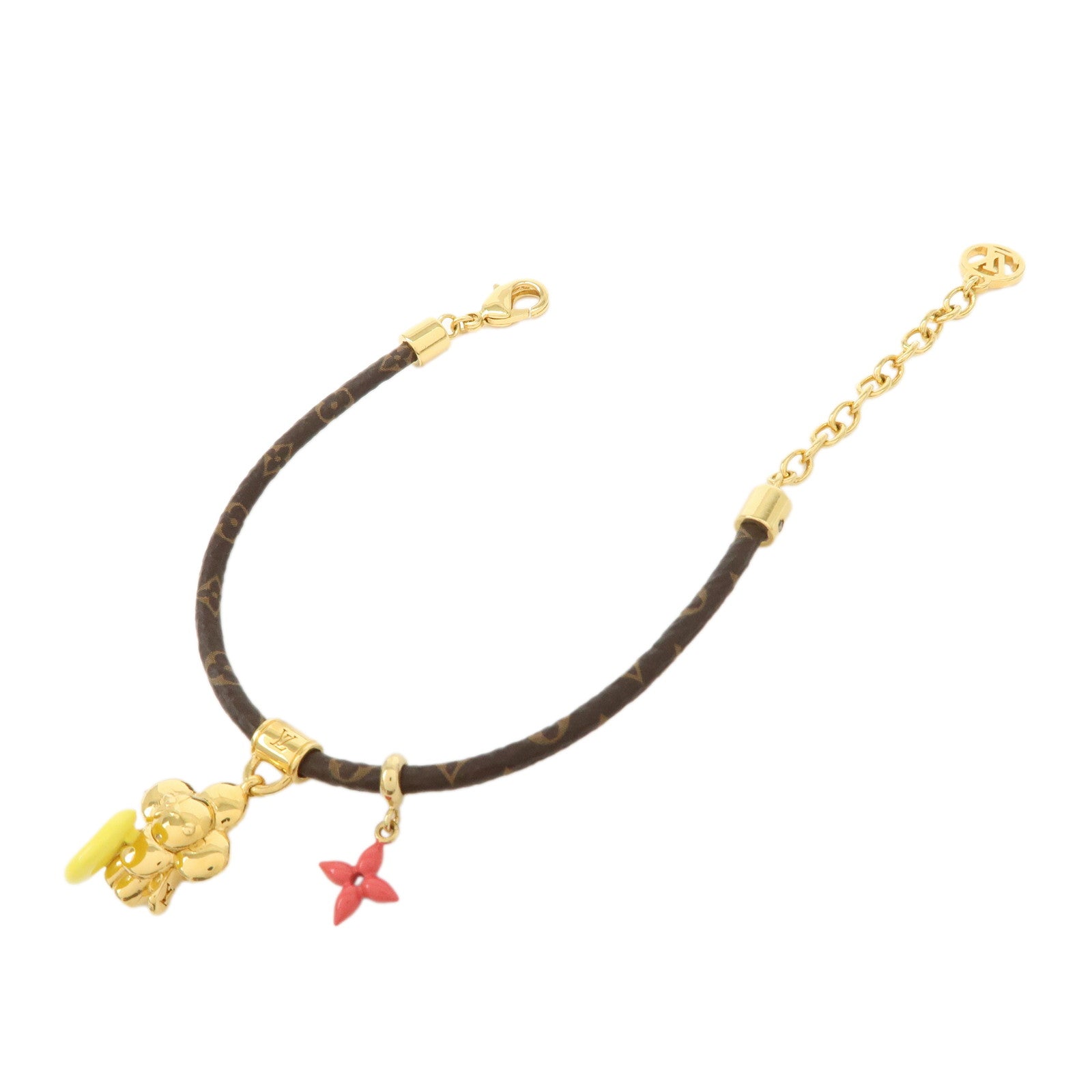 Louis Vuitton Monogram Canvas Metal Vivienne Pool Bracelet M1016Z