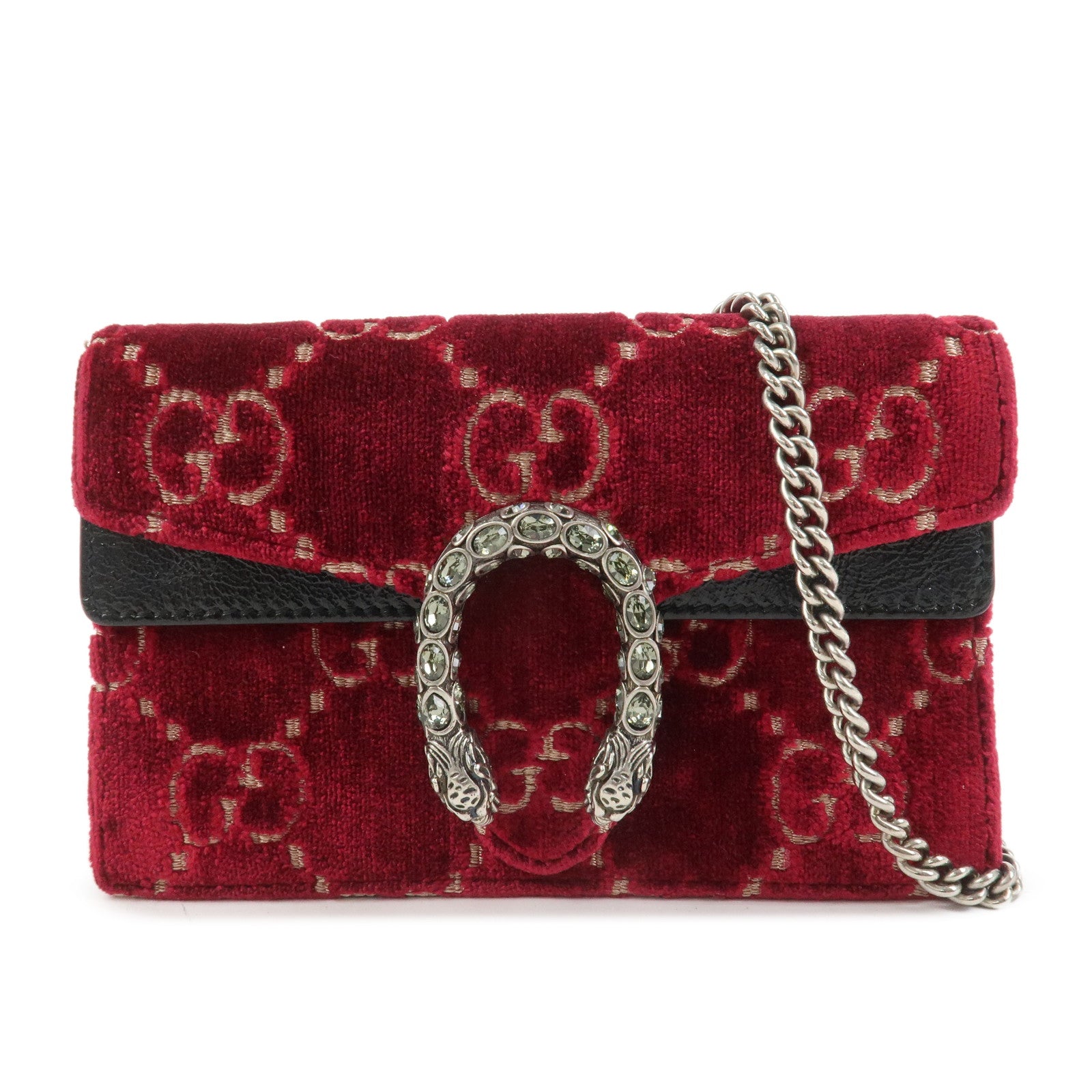 GUCCI Dionysus Super Mini Bag Leather Chain Shoulder Bag 476432