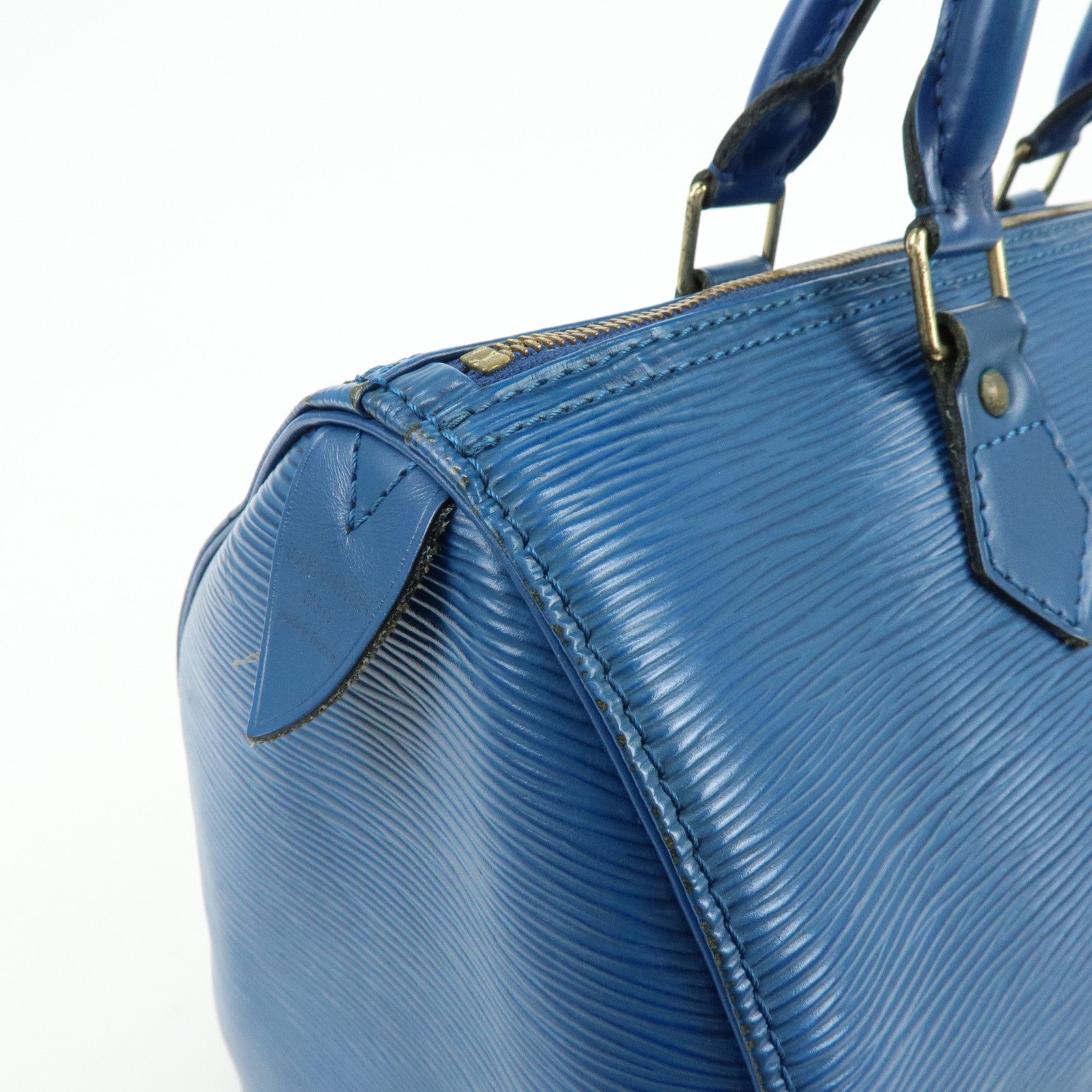 Louis Vuitton Epi Speedy 30 Hand Bag Boston Bag Blue M43005