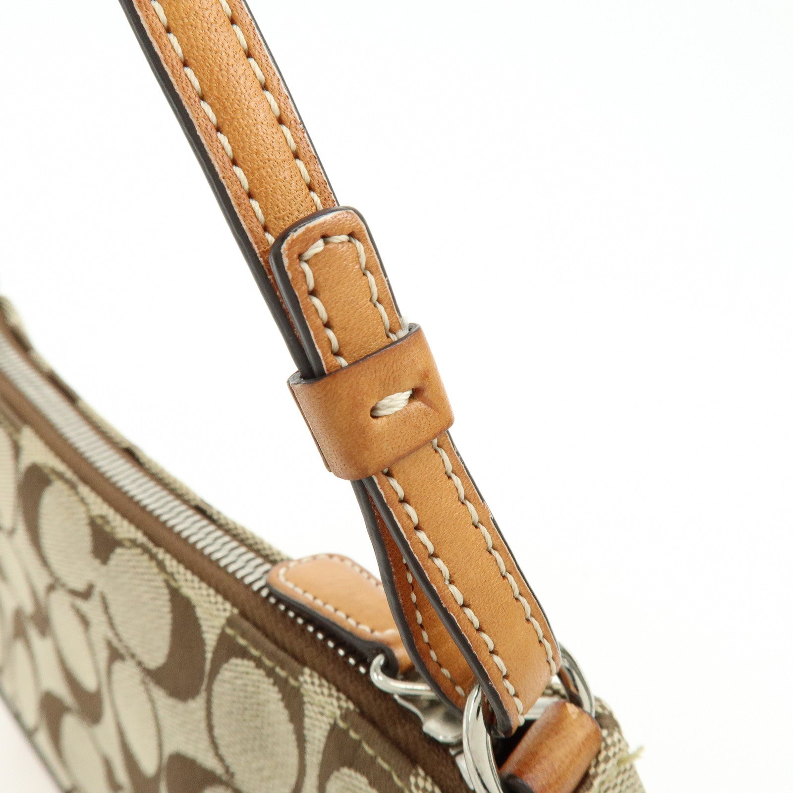 COACH Signature Set of 2 Canvas Leather Suede Shoulder Bag