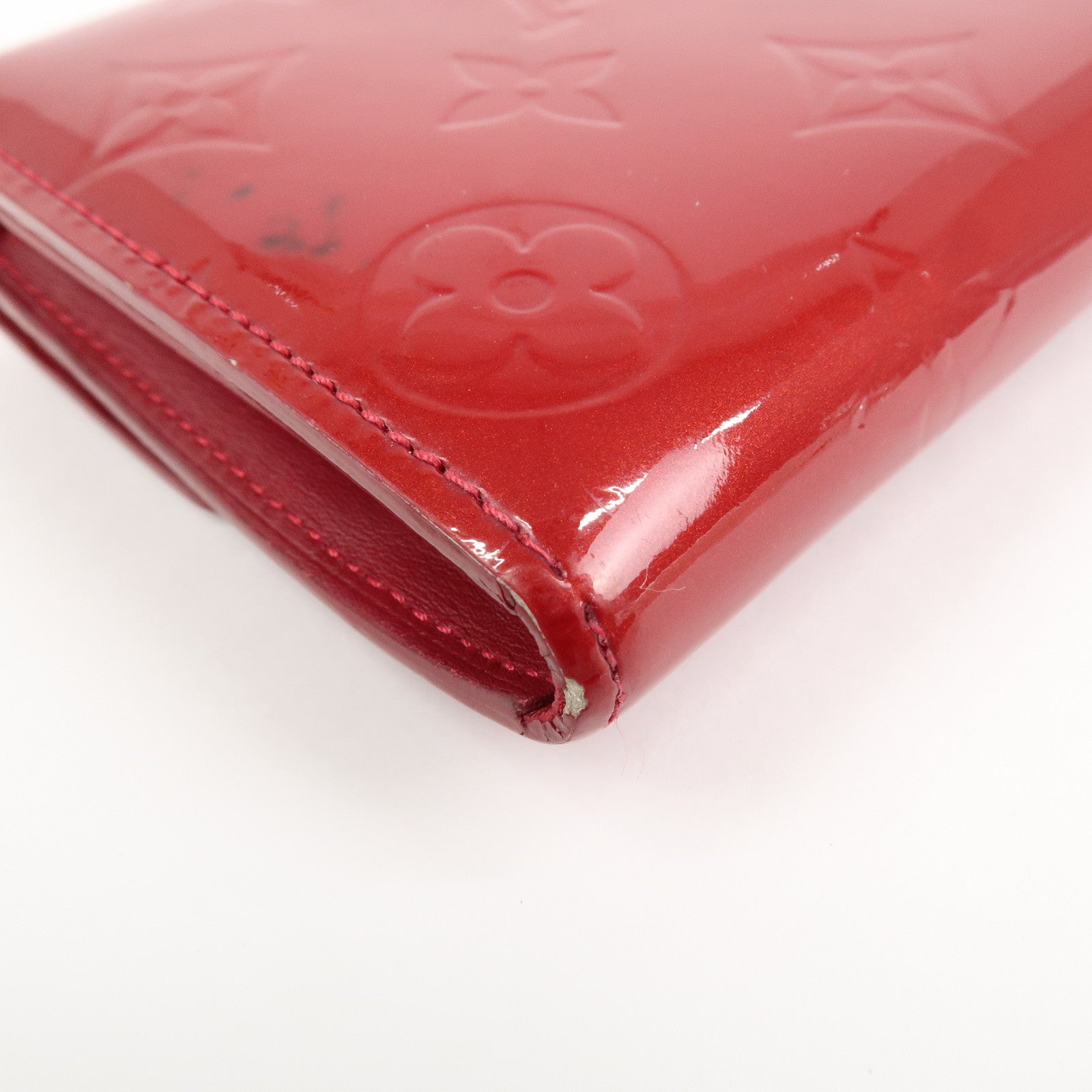 Louis Vuitton Monogram Vernis Leather Wallet Pomme d'Amour M93530 Used