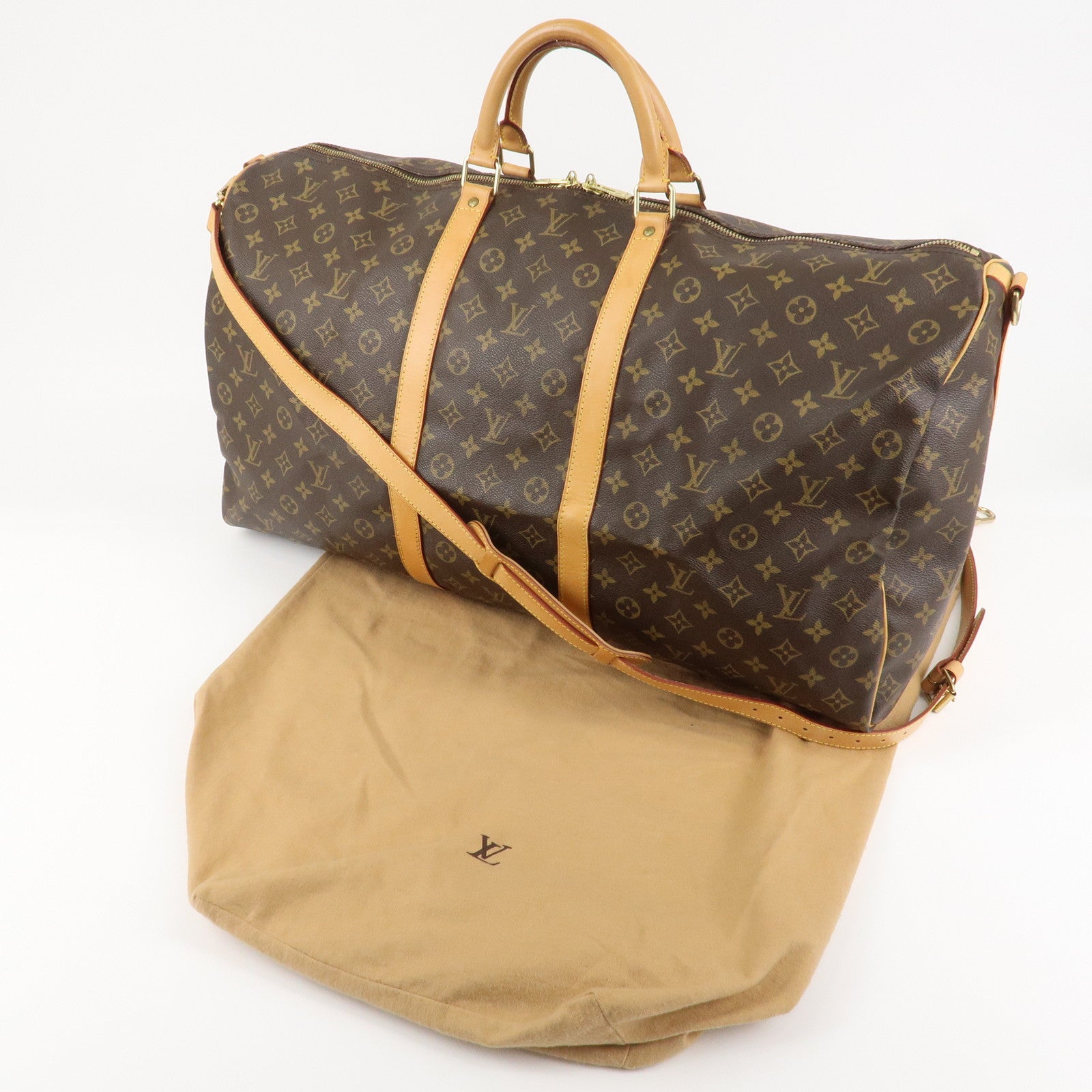 Louis Vuitton Monogram Keep All Bandouliere 60 Boston Bag M41412 Used
