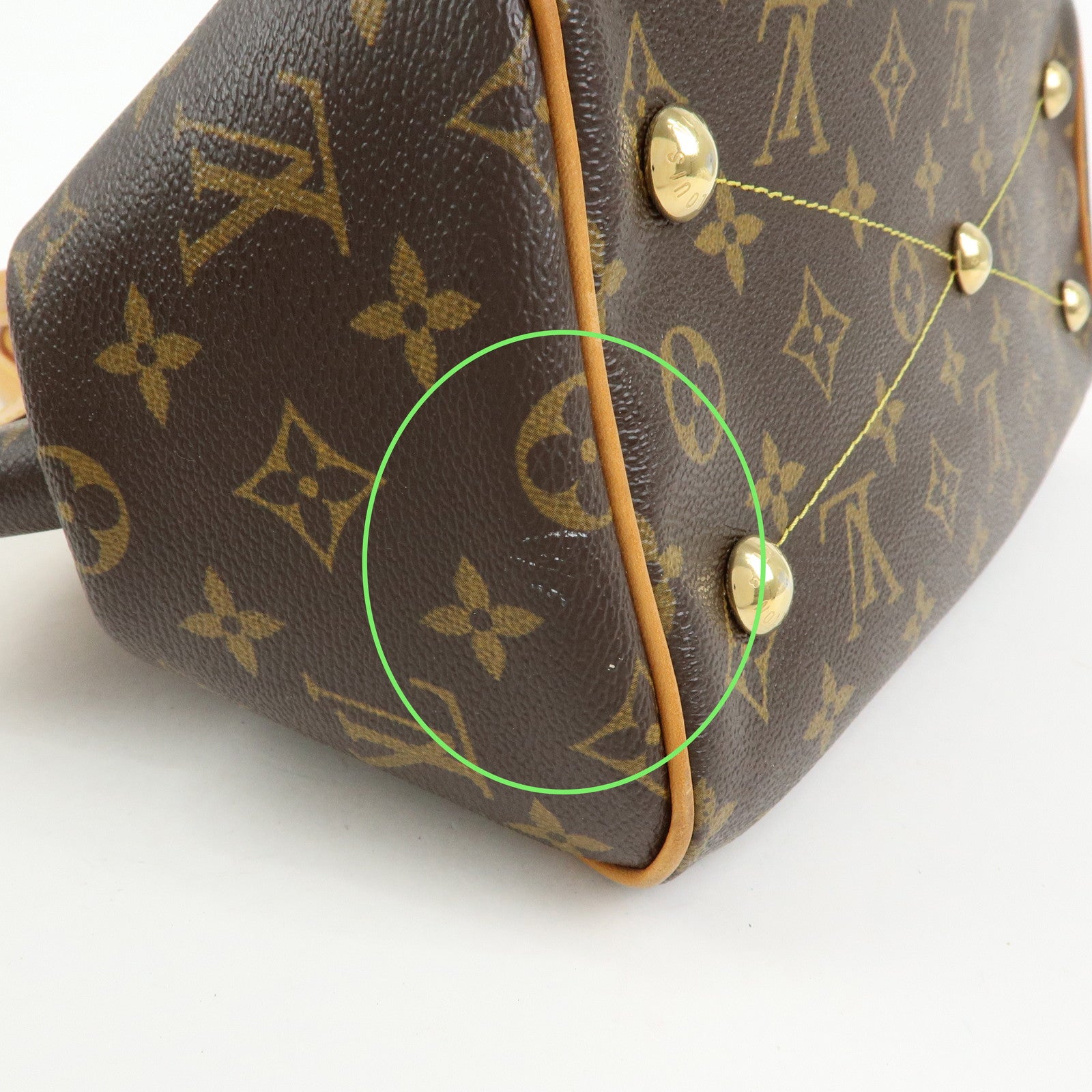 Louis Vuitton Monogram Tivoli PM Hand Bag Shoulder Bag Brown M40143