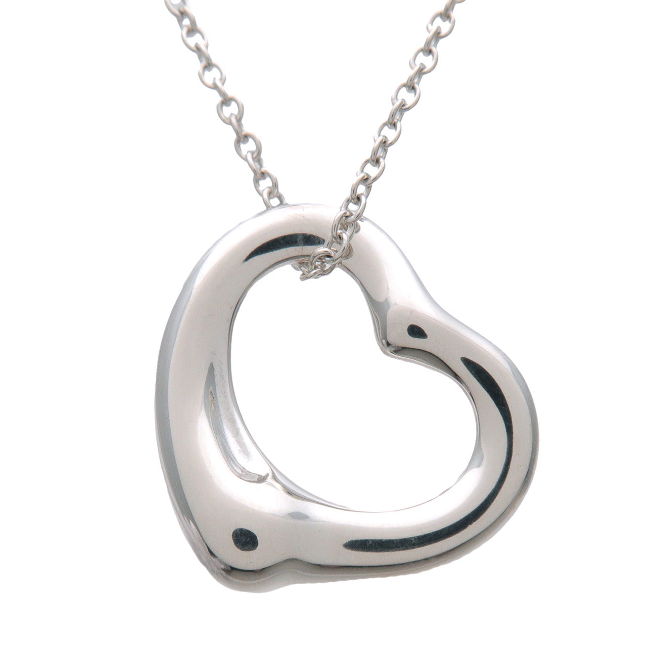 Tiffany & Co Open Heart Necklace SV925 Silver