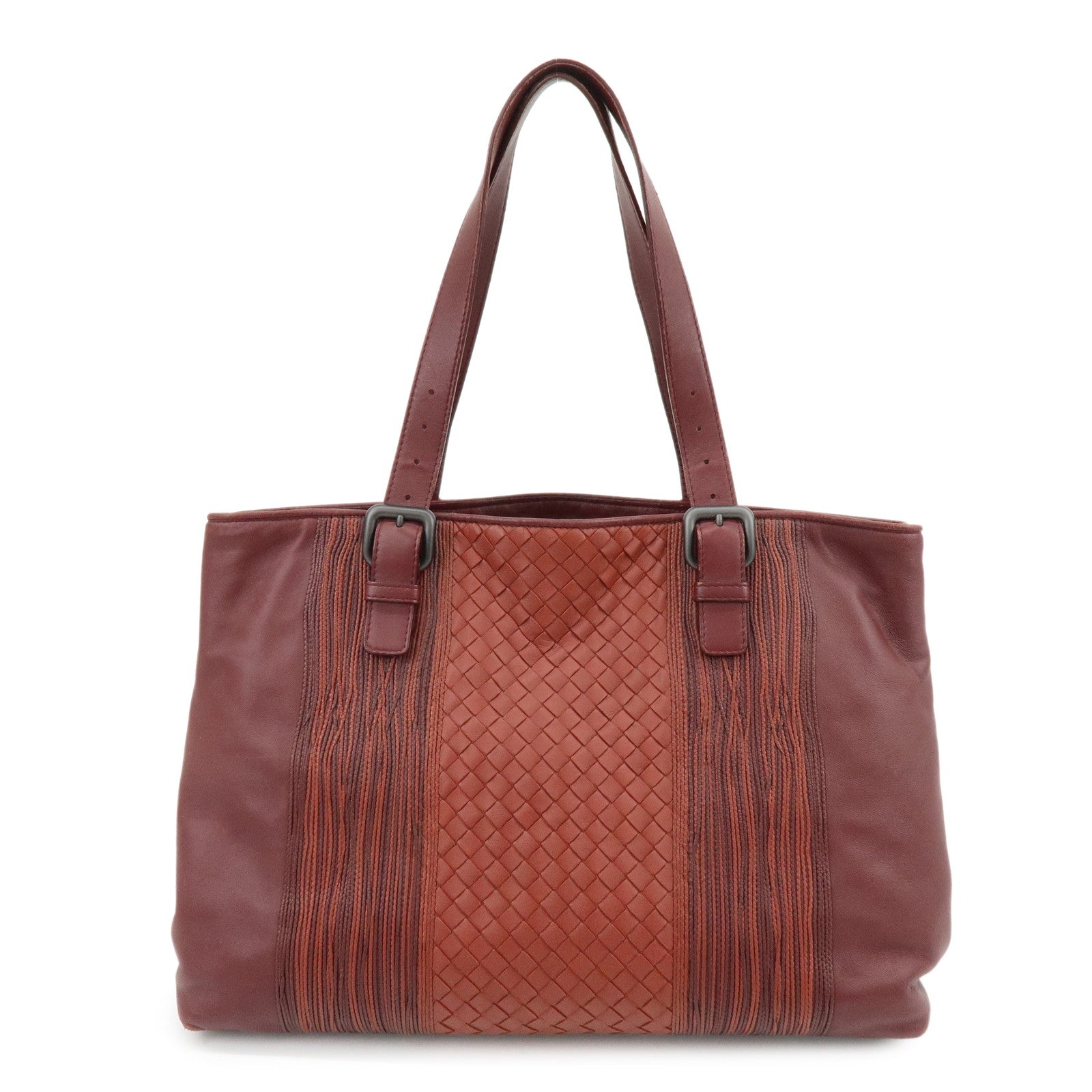 BOTTEGA VENETA Intrecciato Nappa Leather Tote Bag Bordeaux 161761