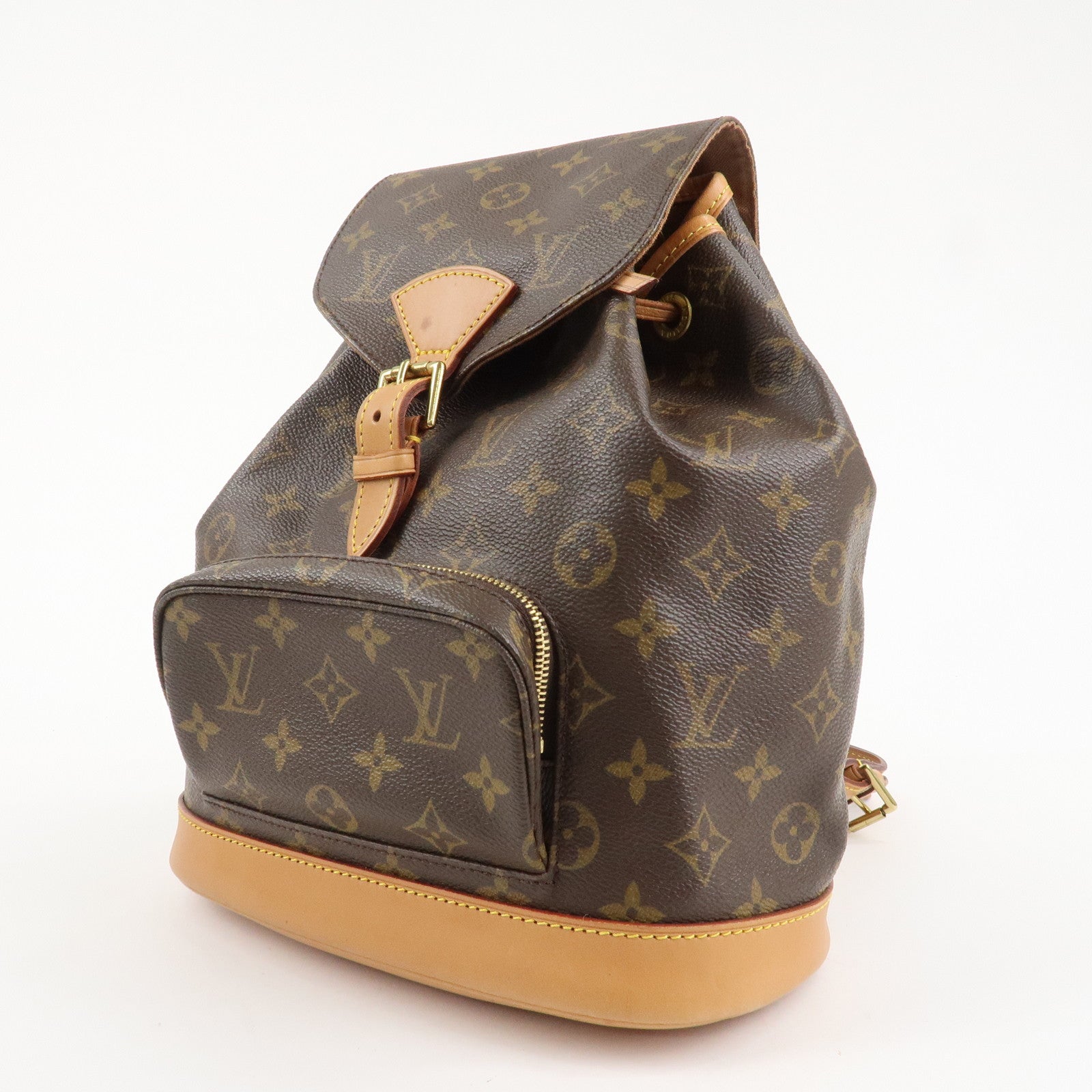 Louis Vuitton Monogram Montsouris MM Back Pack Ruck Sack M51136 Used