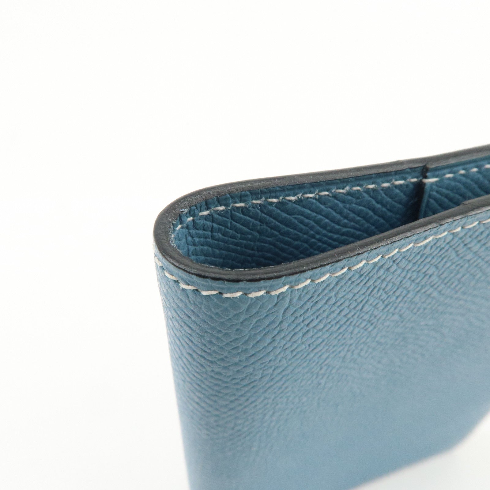 HERMES Agenda PM Veau Epsom Planner Cover □L Stamped Light Blue