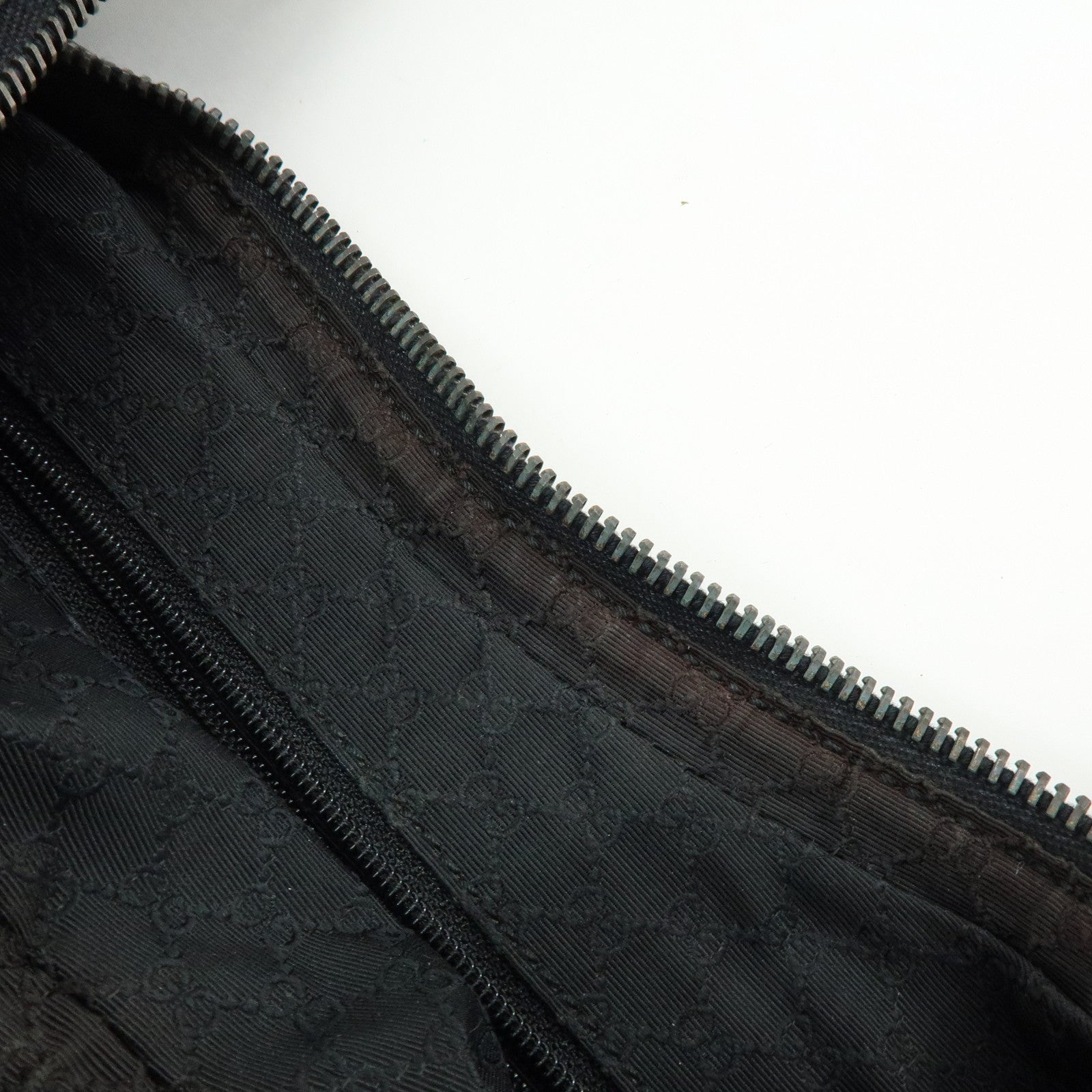 GUCCI Sherry Denim Leather Shoulder Bag Hand Bag Navy 01233