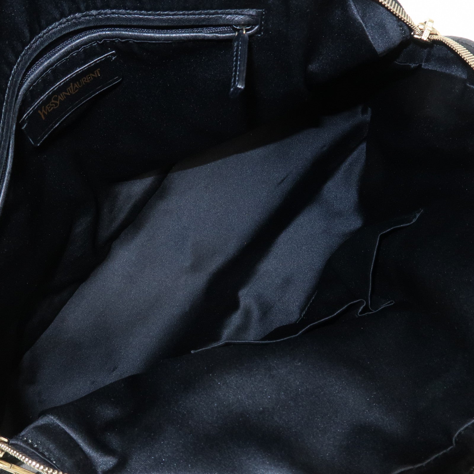 SAINT LAURENT PARIS Leather Muse Hand Bag Shoulder Bag Black