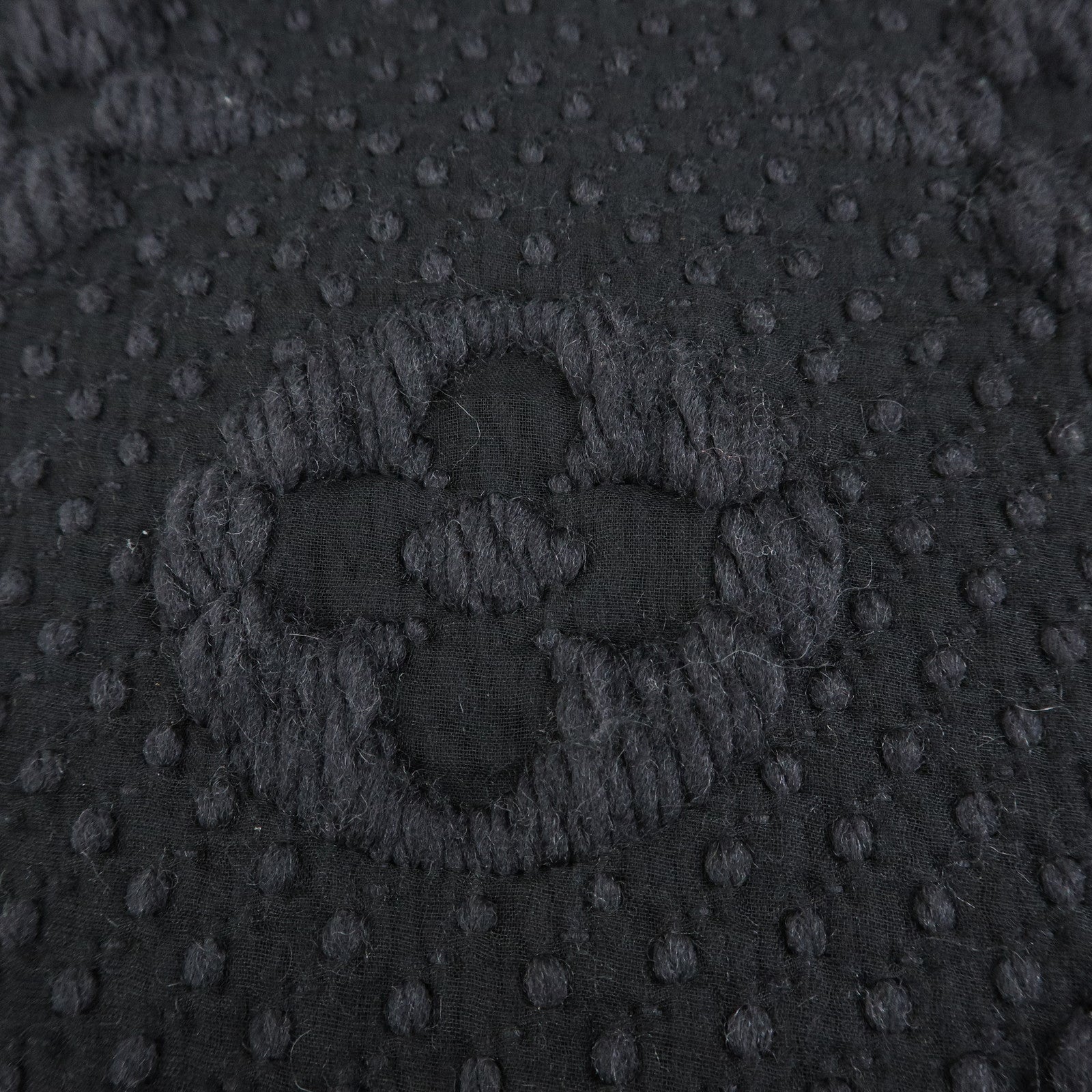 Louis Vuitton Echarpe Logomania Wool Silk Scarf Black M72431