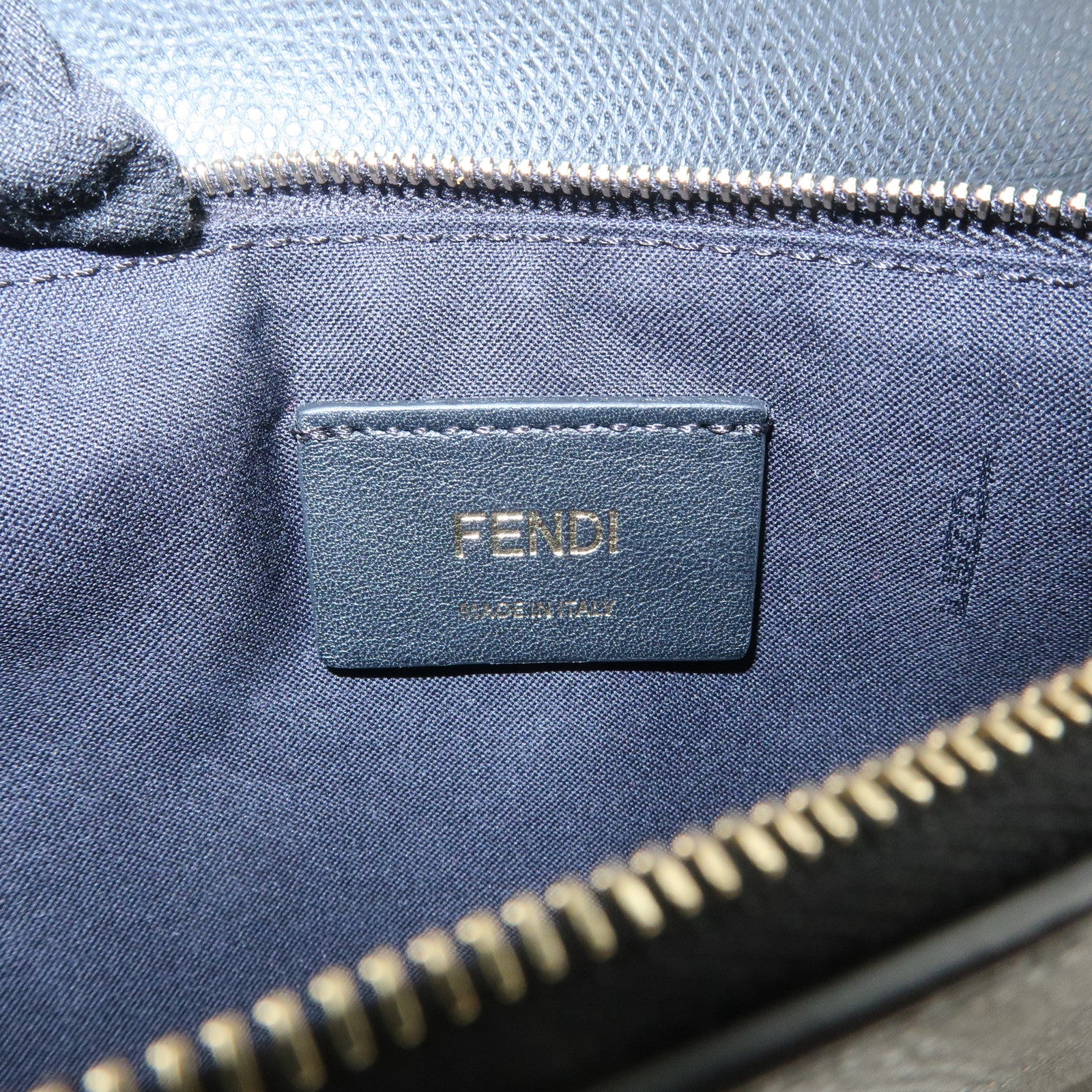 FENDI F is FENDI Leather Chain Shoulder Bag Black Brown 8BS006 Used