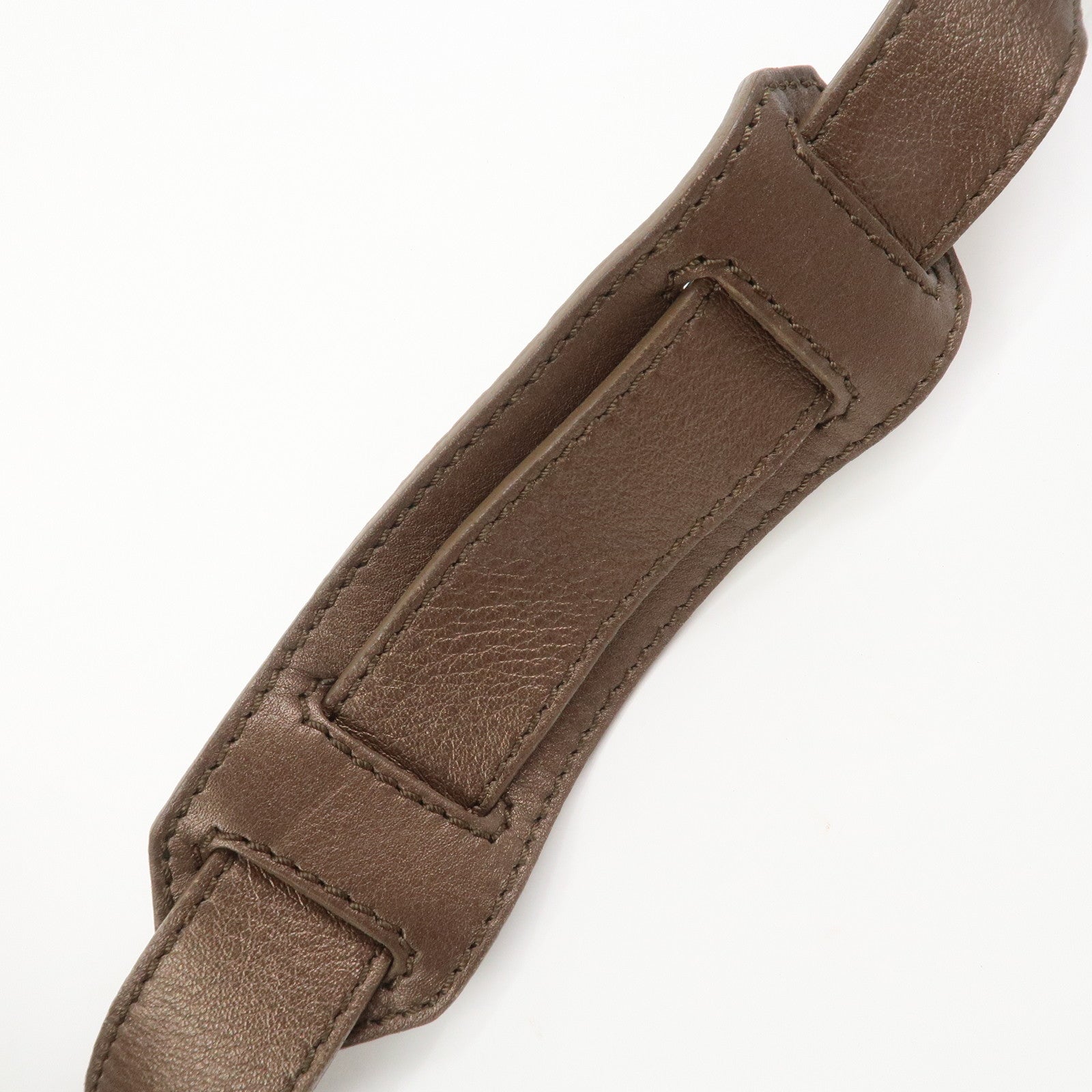 CELINE C Macadam Suede Leather Shoulder Bag Crossbody Bag Brown