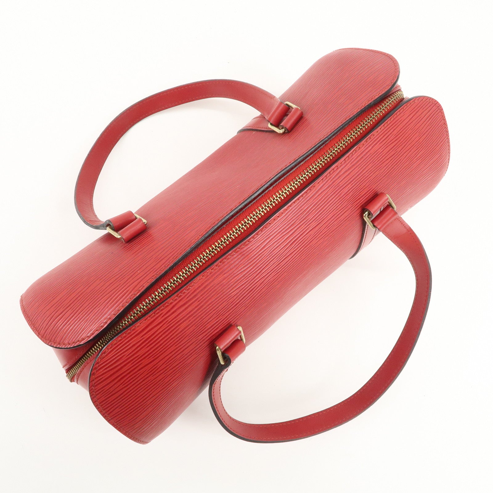 Louis Vuitton Epi Soufflot Hand Bag Castillian Red M52227
