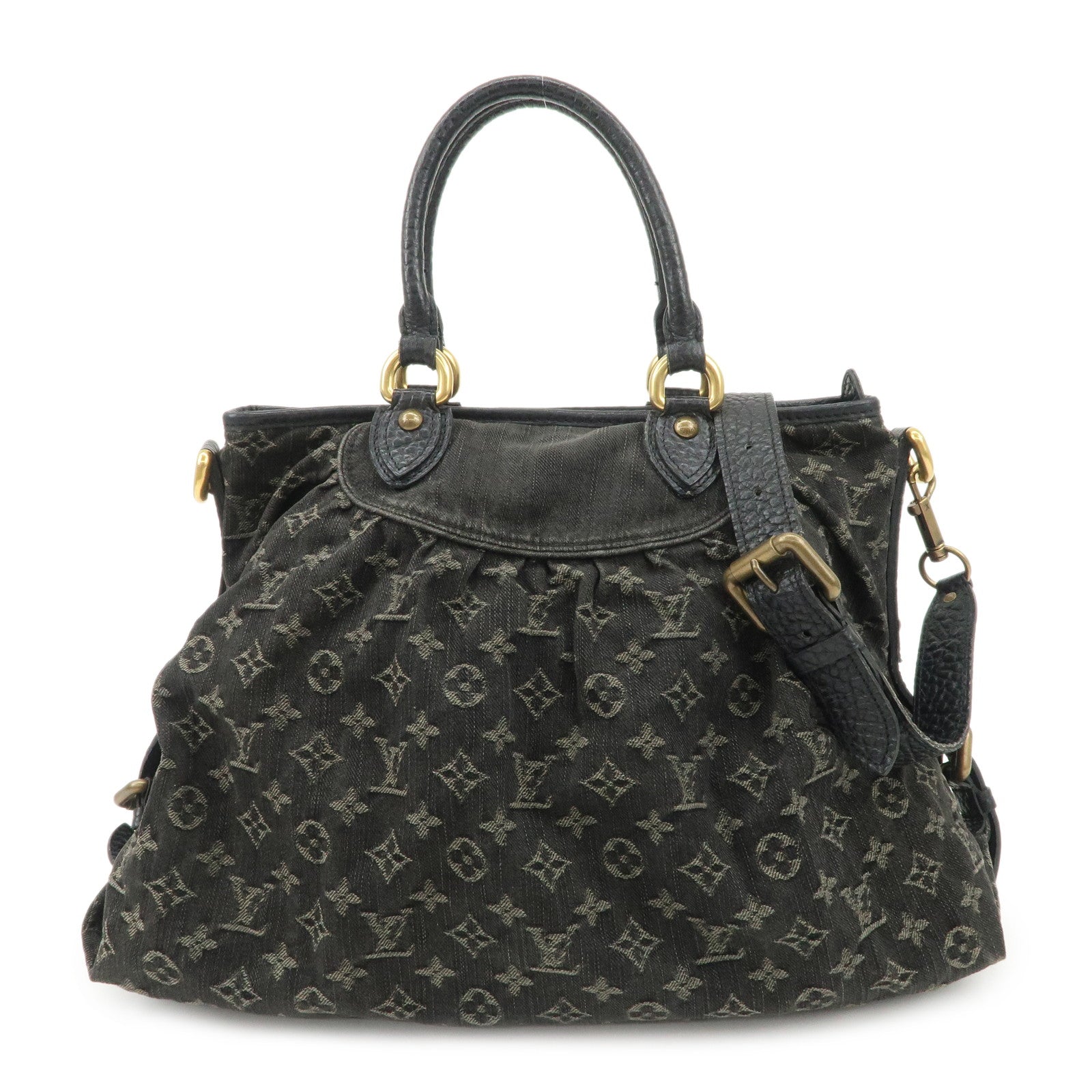 Louis Vuitton Monogram Denim Neo Cabby MM 2Way Bag Noir M95351