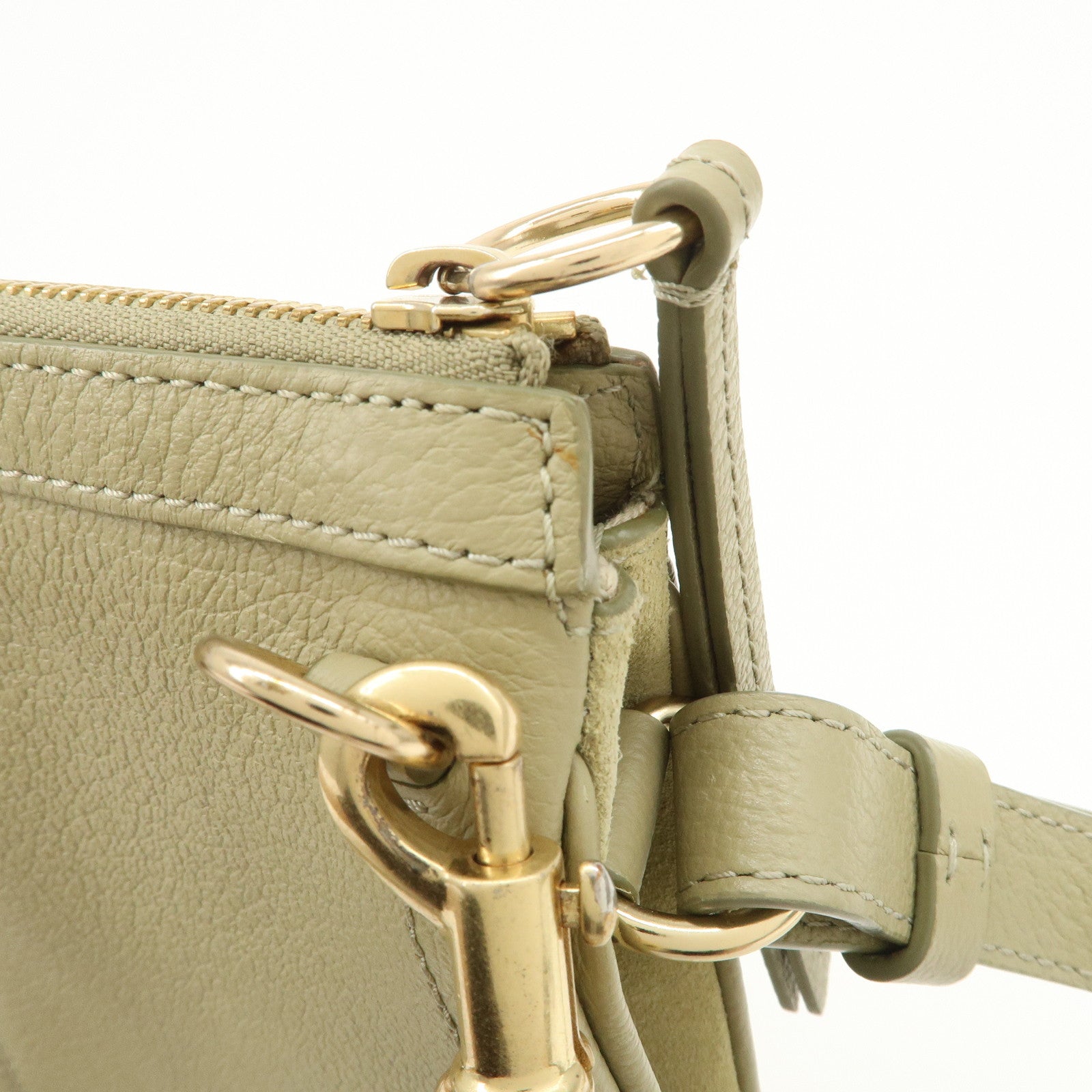 Chole See by Chlo・・スゥ Hana Leather Suede 2Way Bag Shoulder Bag Beige