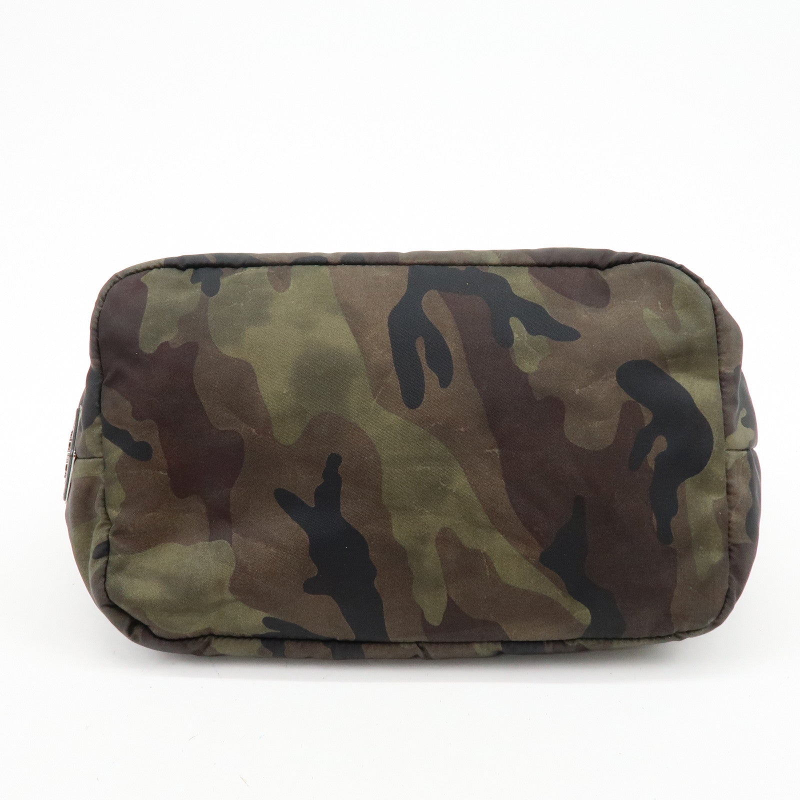 PRADA Triangle Logo Nylon Leather Camouflage Reversible 2Way Bag