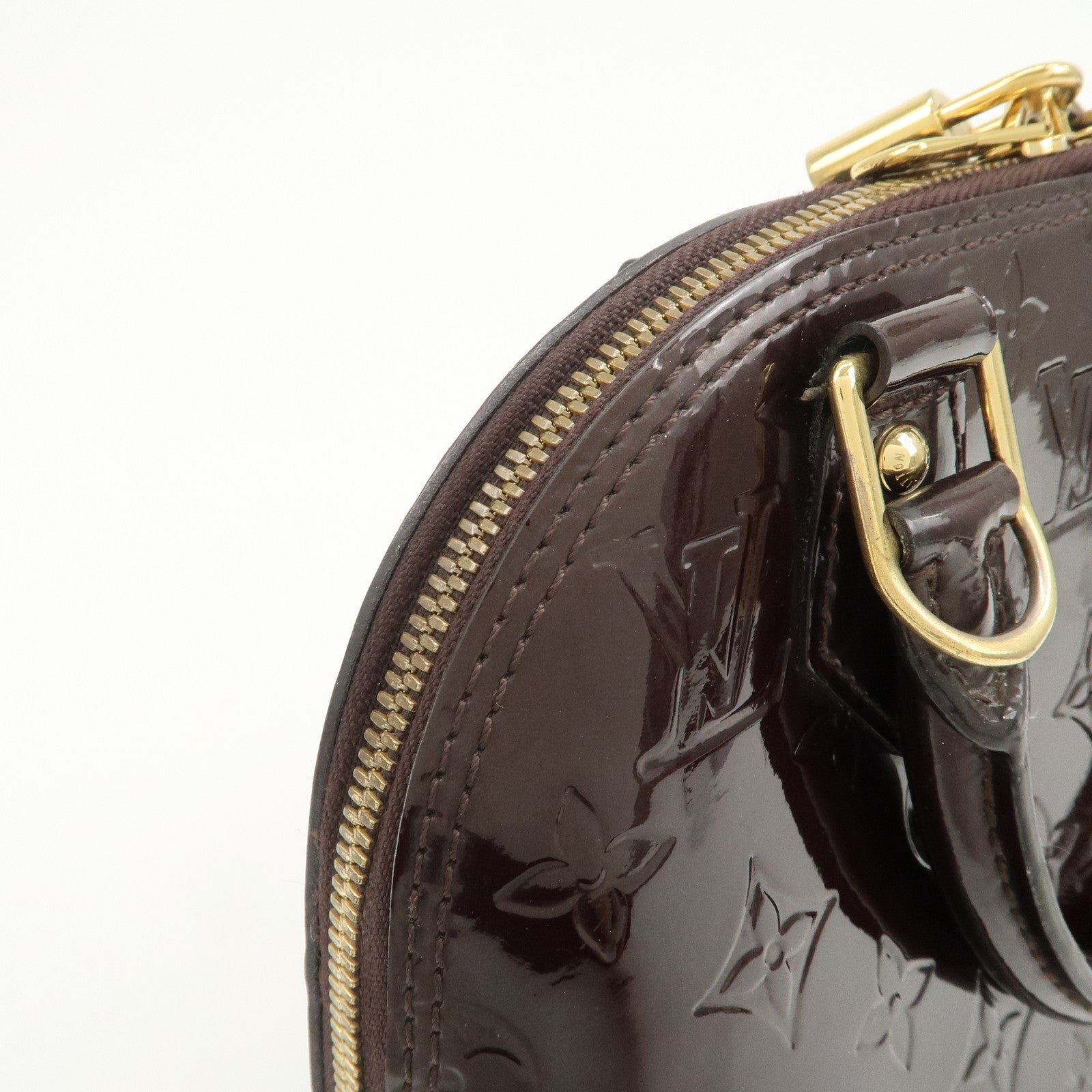 Louis Vuitton Monogram Vernis Alma BB 2Way Bag Amarante M91678