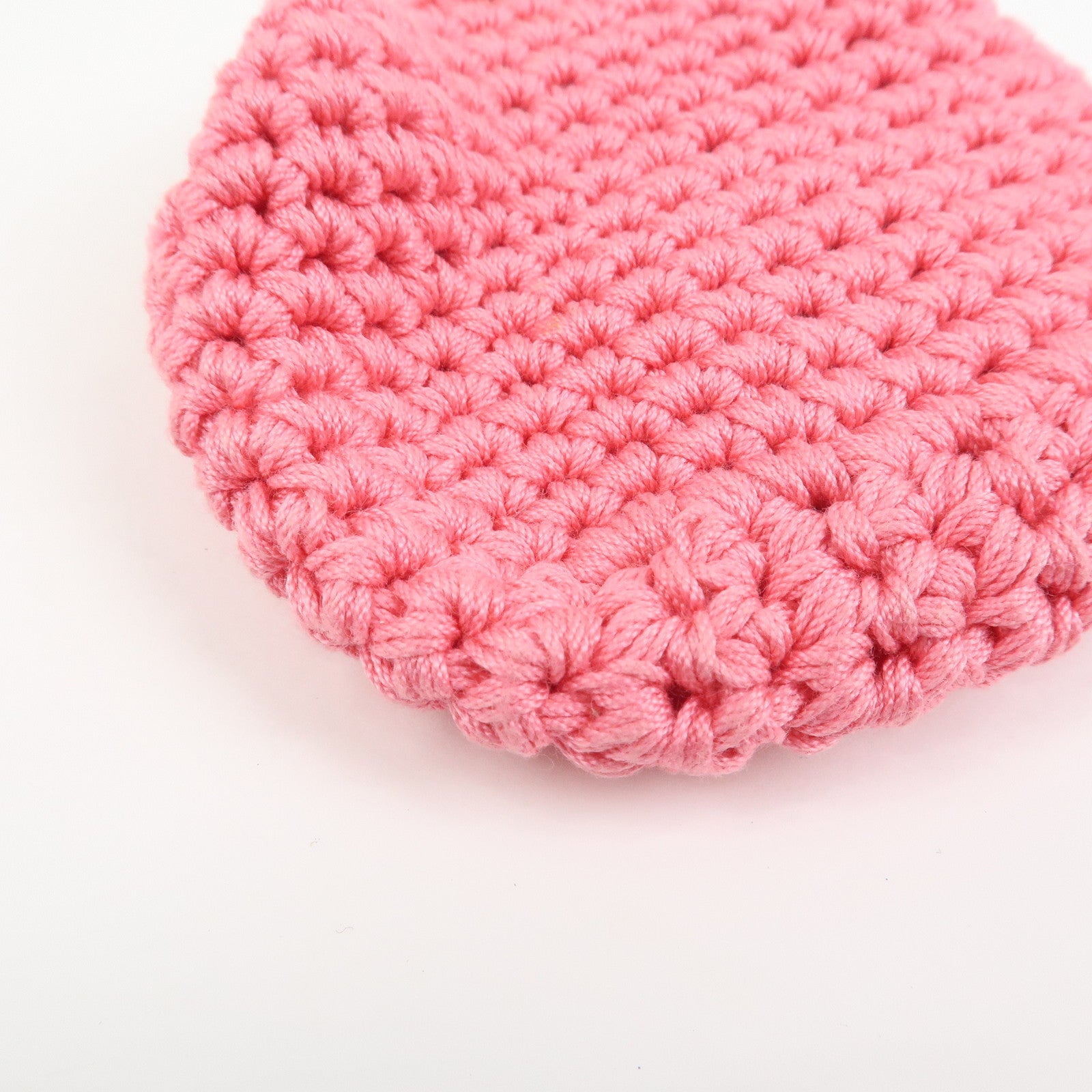 FENDI Small Cotton Knit Pouch Coin Case Pink 8M0454