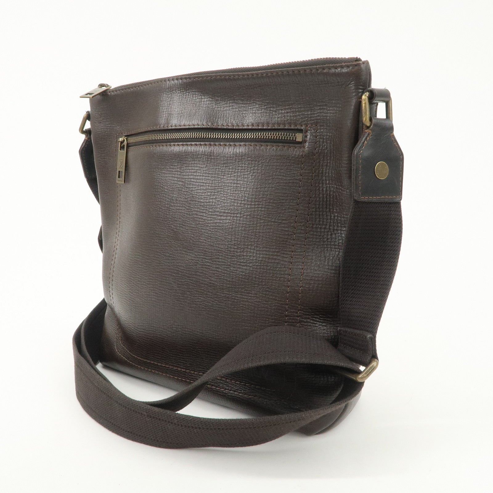 Louis Vuitton Utah Leather Shawnee MM Shoulder Bag Cafe M93453