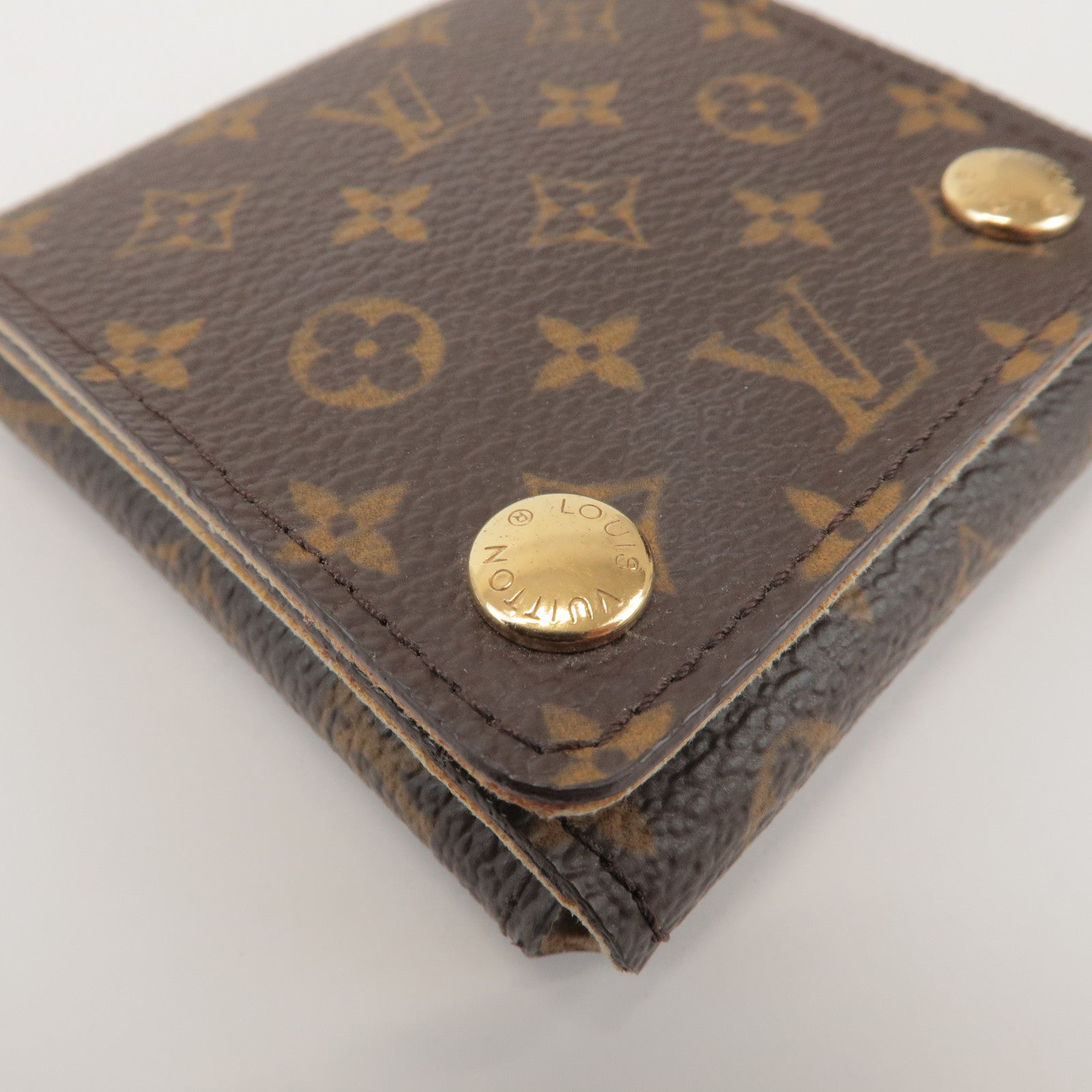 Louis Vuitton Monogram Set of 2 Necklace Case Jewelry Case Brown