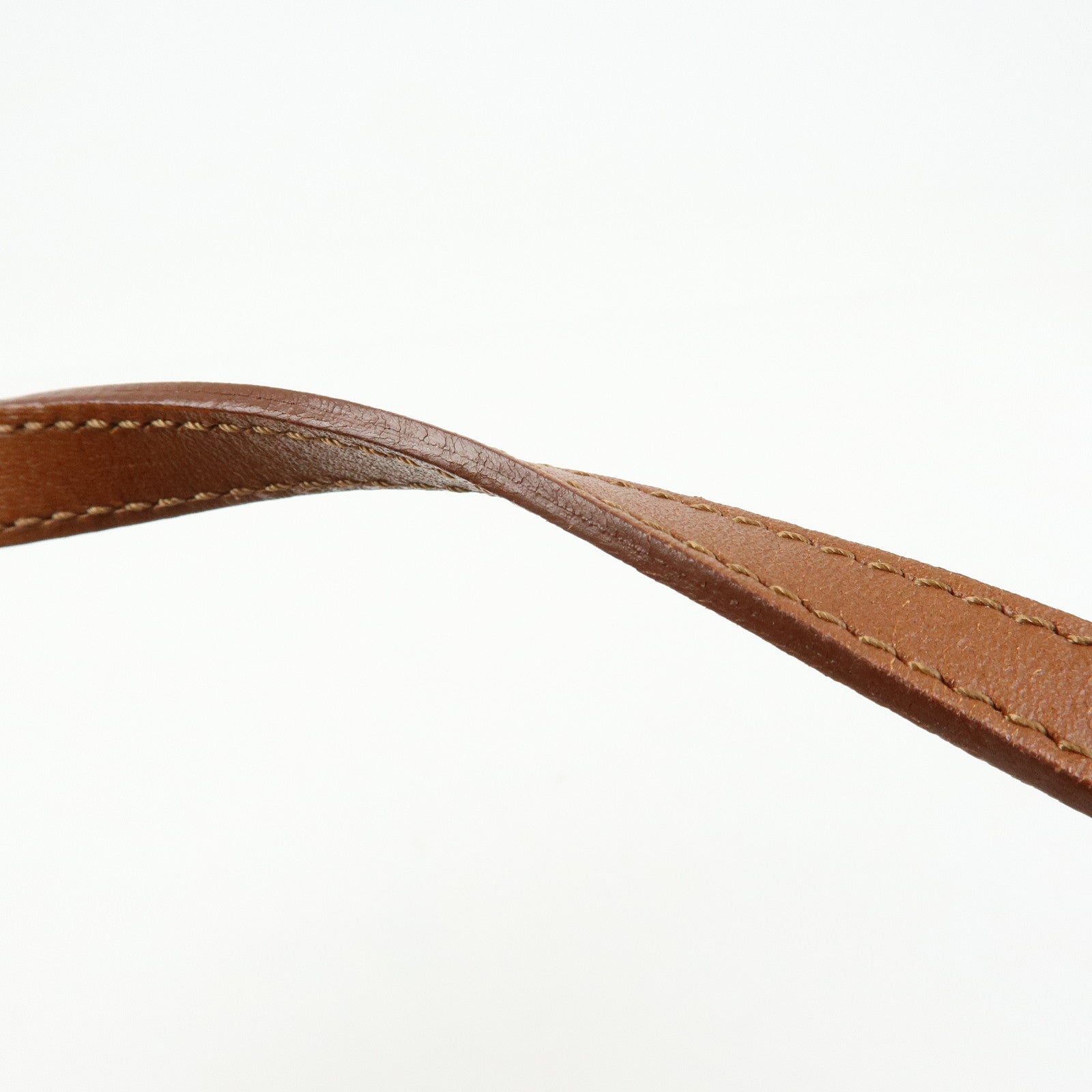 CELINE Canvas Leather Mini Hand Bag Brown Beige